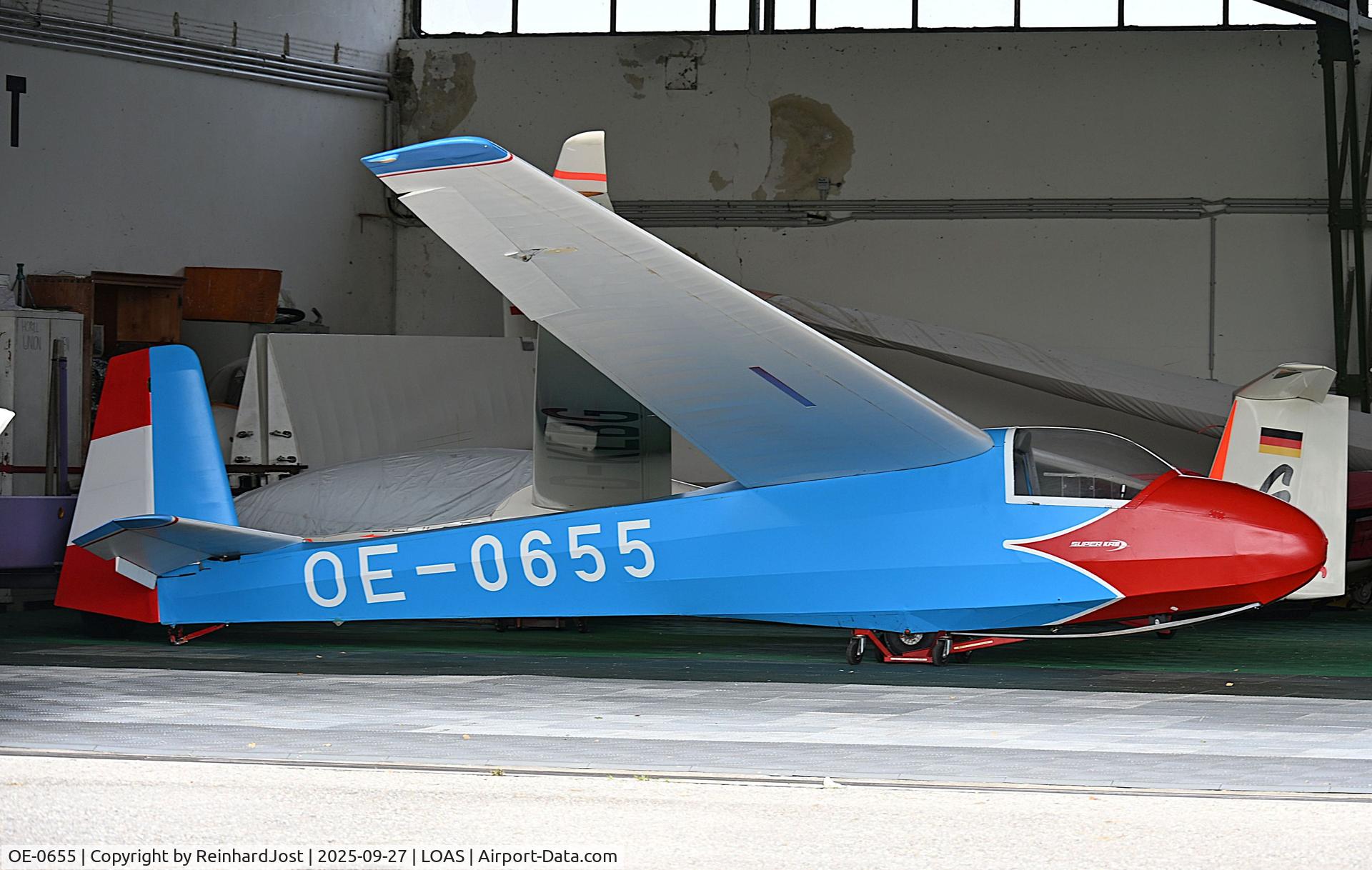 OE-0655, 1964 Schleicher K.8B C/N 8303, In the hangar at Flugsportzentrum Spitzerberg, Austria