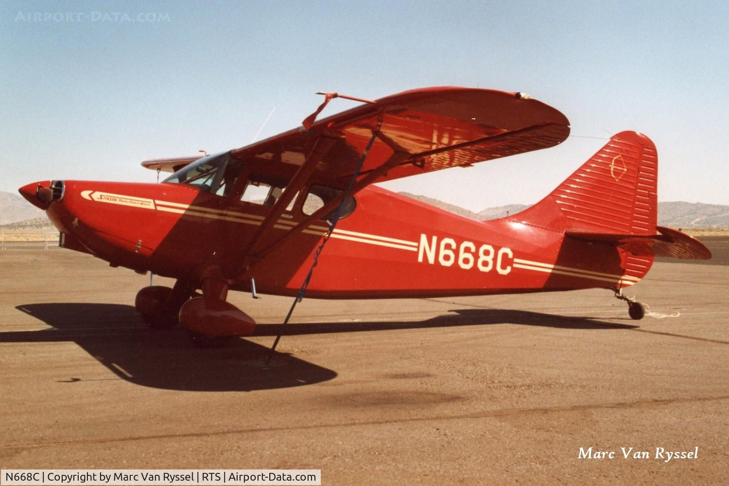 N668C, 1947 Stinson 108-3 Voyager C/N 108-3668, At Reno Air Races in 2006.