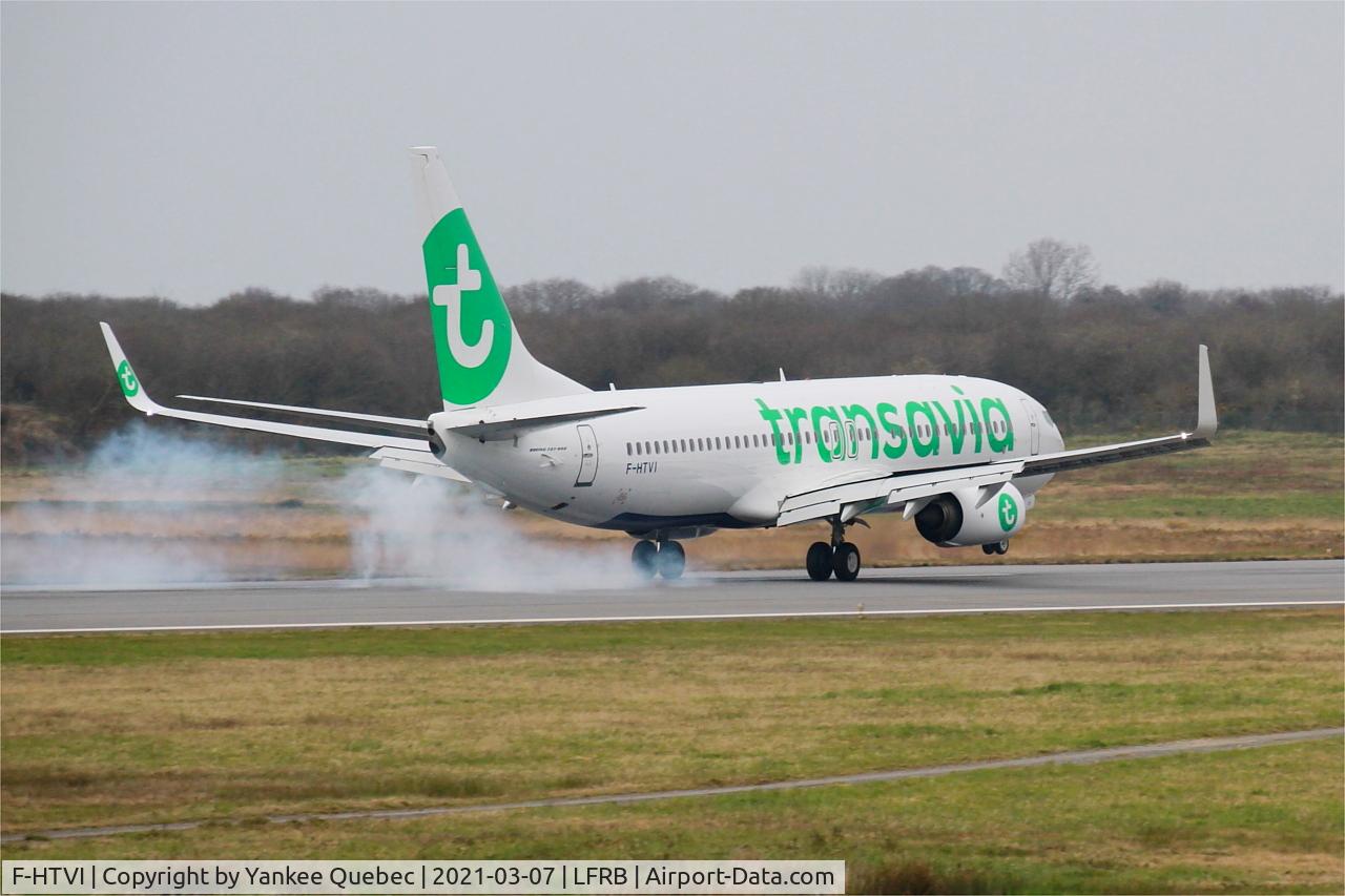 F-HTVI, 2018 Boeing 737-8K2 C/N 62164, Landing rwy 07R, Brest-Bretagne airport (LFRB-BES)