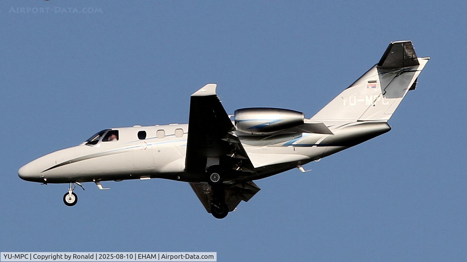 YU-MPC, Cessna 525 CitationJet M2 C/N 525-0911, at spl