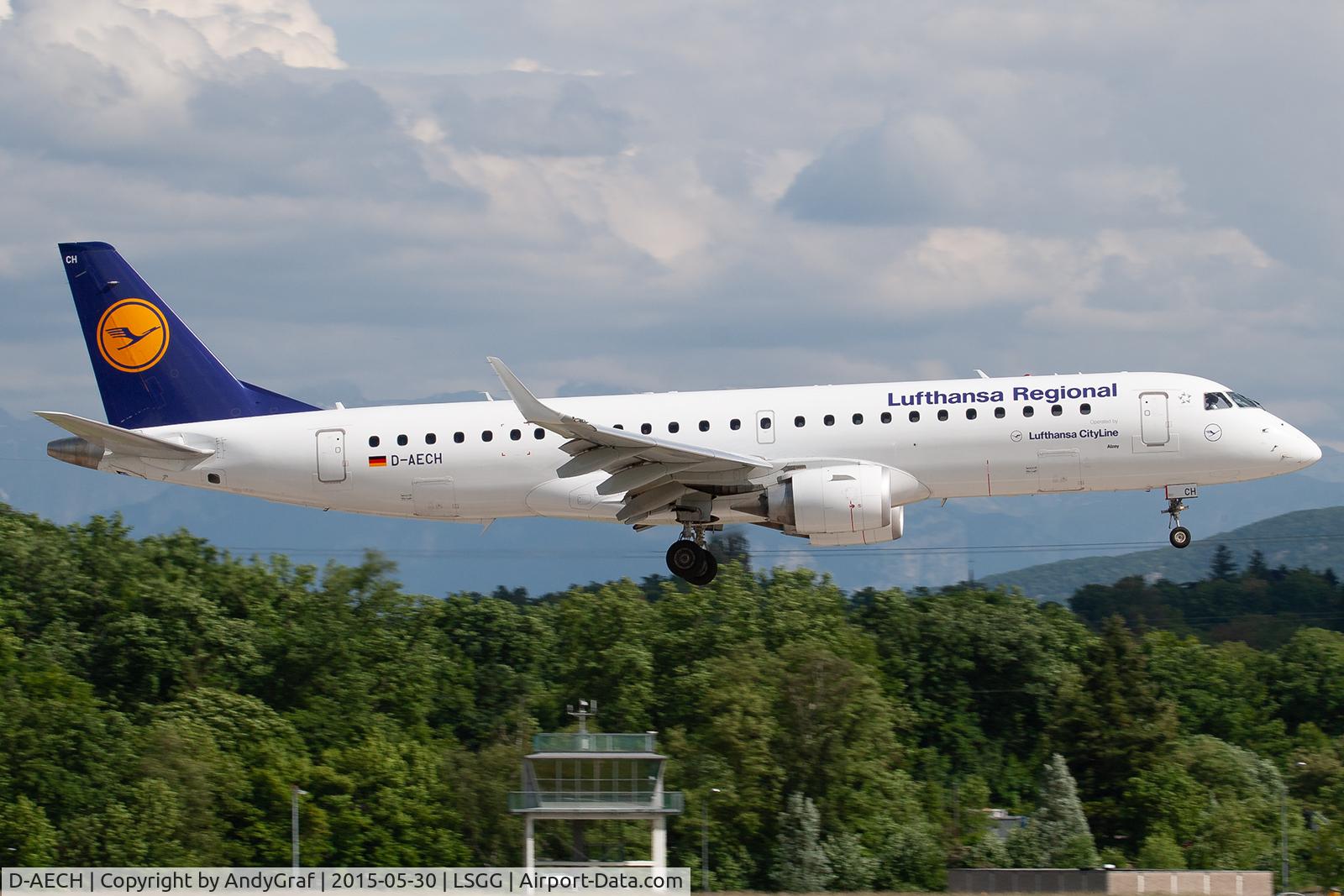 D-AECH, 2010 Embraer 190LR (ERJ-190-100LR) C/N 19000376, Lufthansa EMB190