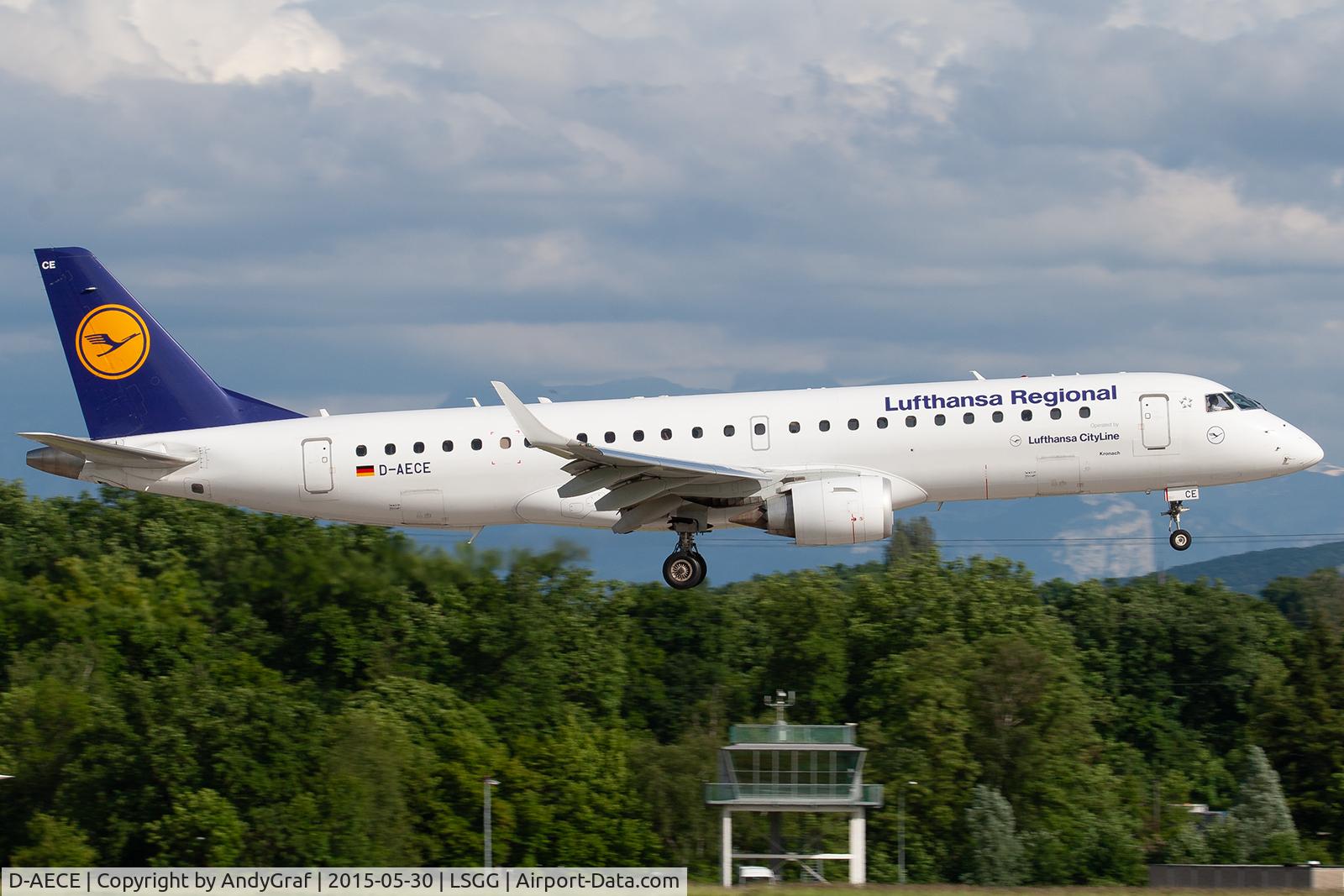 D-AECE, 2010 Embraer 190LR (ERJ-190-100LR) C/N 19000341, Lufthansa EMB190
