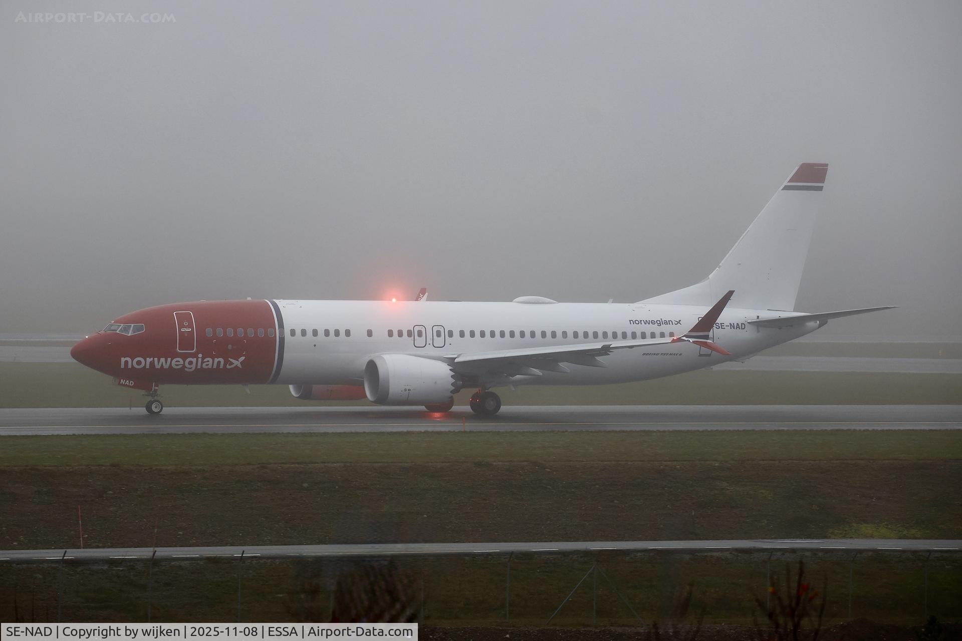 SE-NAD, 2025 Boeing B-737 -8 Max C/N 63977, Twy W