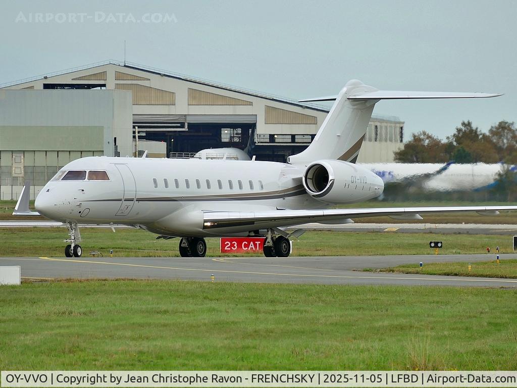 OY-VVO, Bombardier BD-700-1A11 Global 5500 C/N 60119, Billund (BLL) Bordeaux (BOD) (JNJ513A)