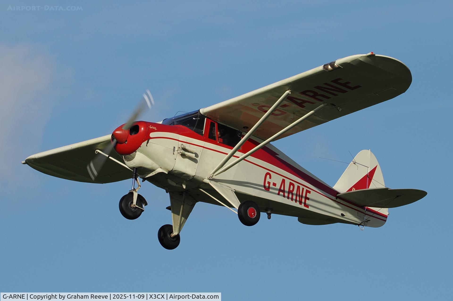 G-ARNE, 1961 Piper PA-22-108 Colt Colt C/N 22-8502, Departing from Northrepps.