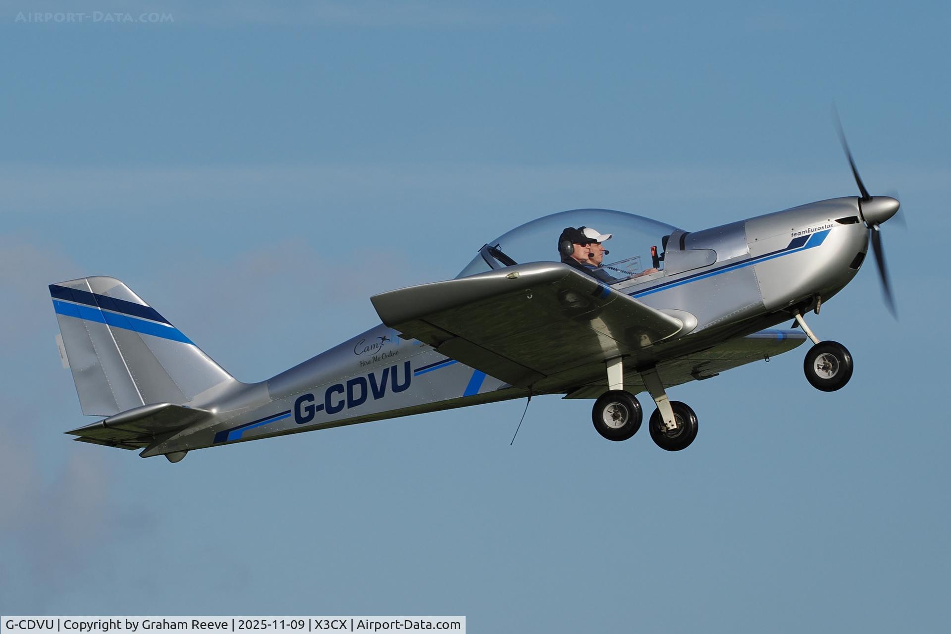 G-CDVU, 2006 Aerotechnik EV-97 TeamEurostar UK C/N 2525, Departing from Northrepps.