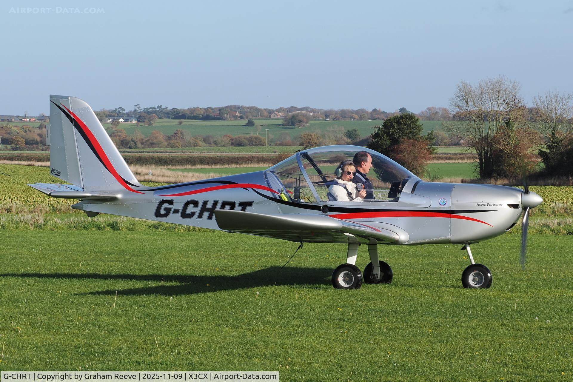 G-CHRT, 2013 Cosmik EV-97 TeamEurostar UK C/N 4103, Just landed at Northrepps.
