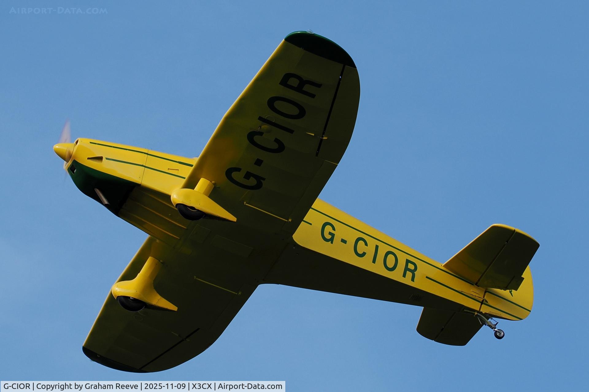 G-CIOR, 2015 Nicollier HN-700 Menestrel II C/N LAA 217-15169, Departing from Northrepps.