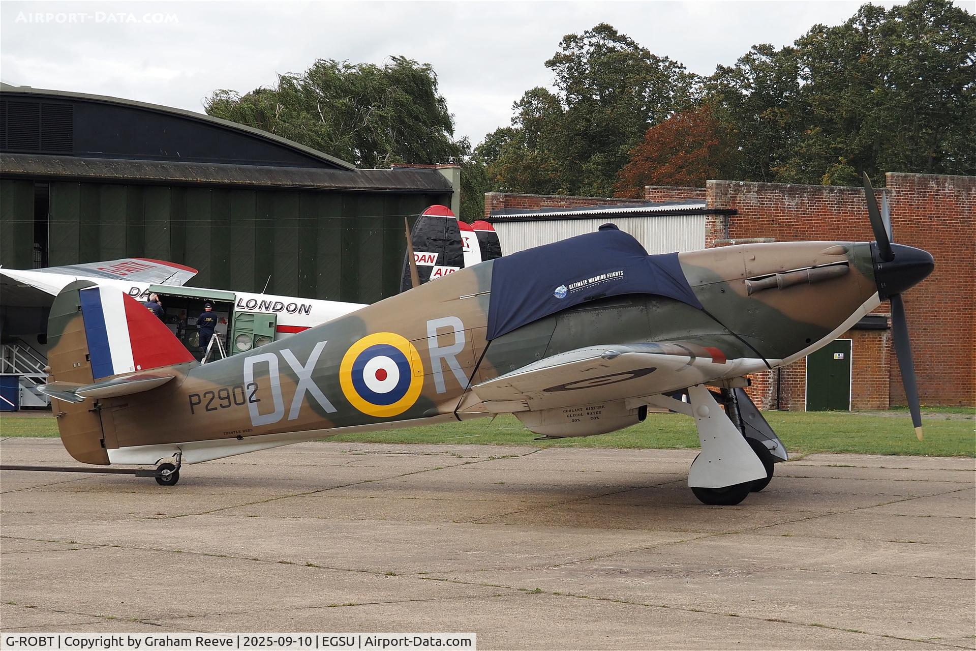 G-ROBT, 1940 Hawker Hurricane I C/N P2902, Parked at Duxford.
