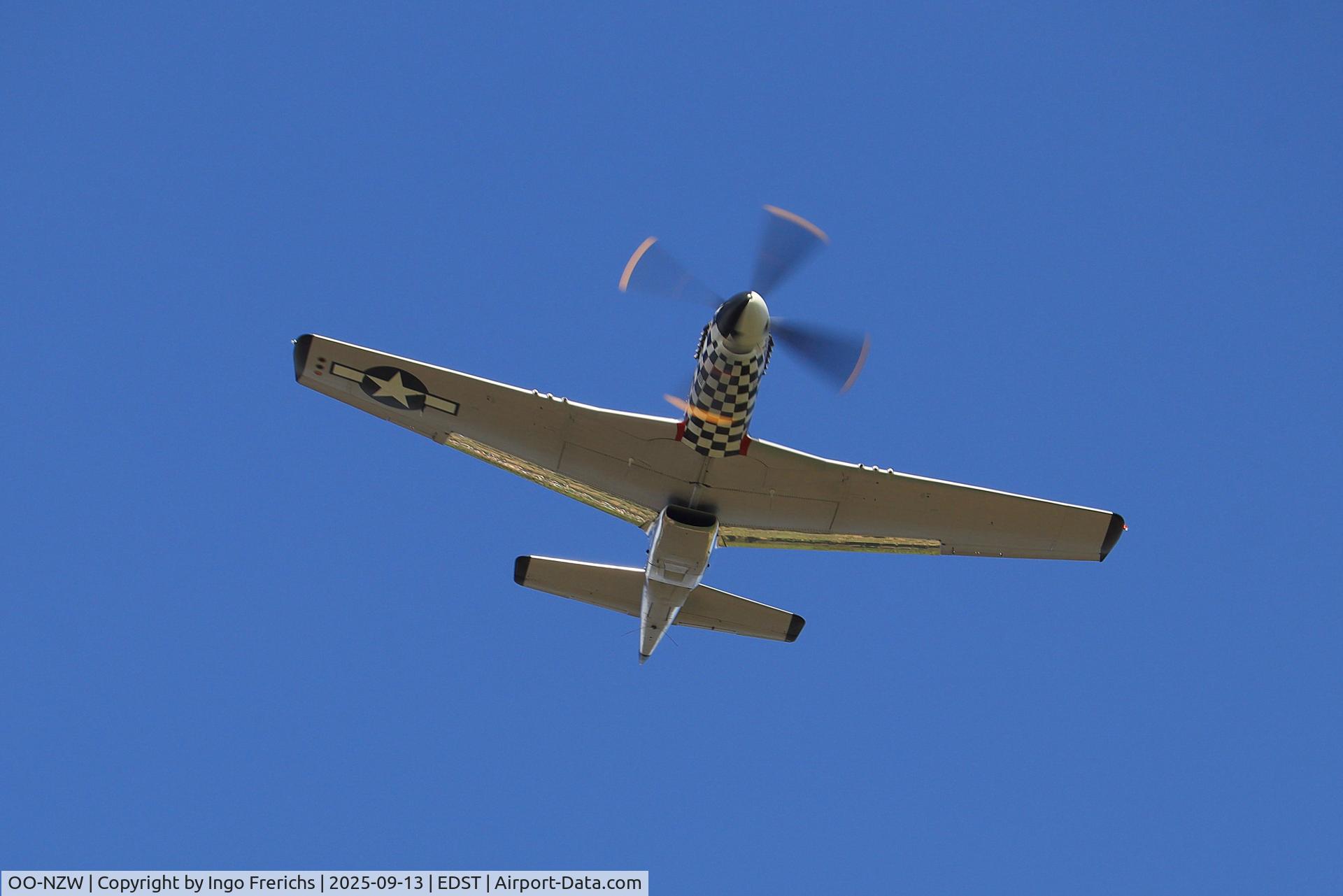 OO-NZW, 1944 North American P-51D Mustang C/N 44-13903 (122-40933), P-51D Mustang OO-NZW during the flying display at OTT 2025 on Hahnweide airfield.