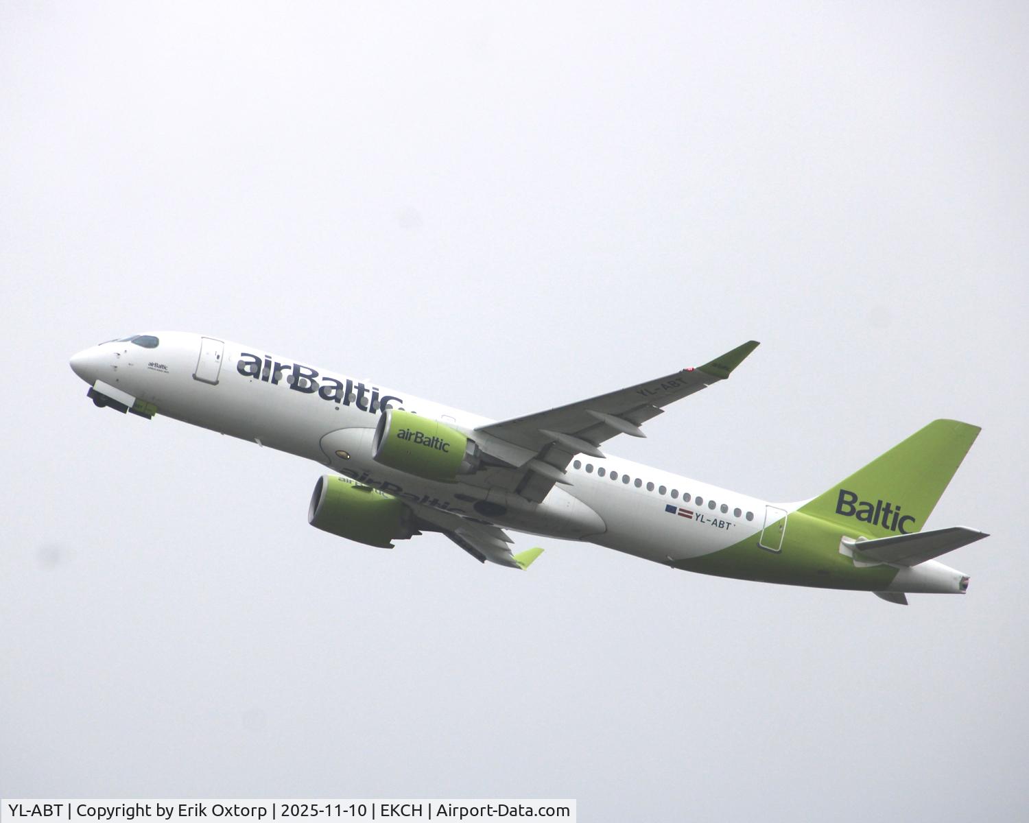 YL-ABT, 2023 Airbus A220-300 C/N 55255, TL-ABT taking off rw 22R