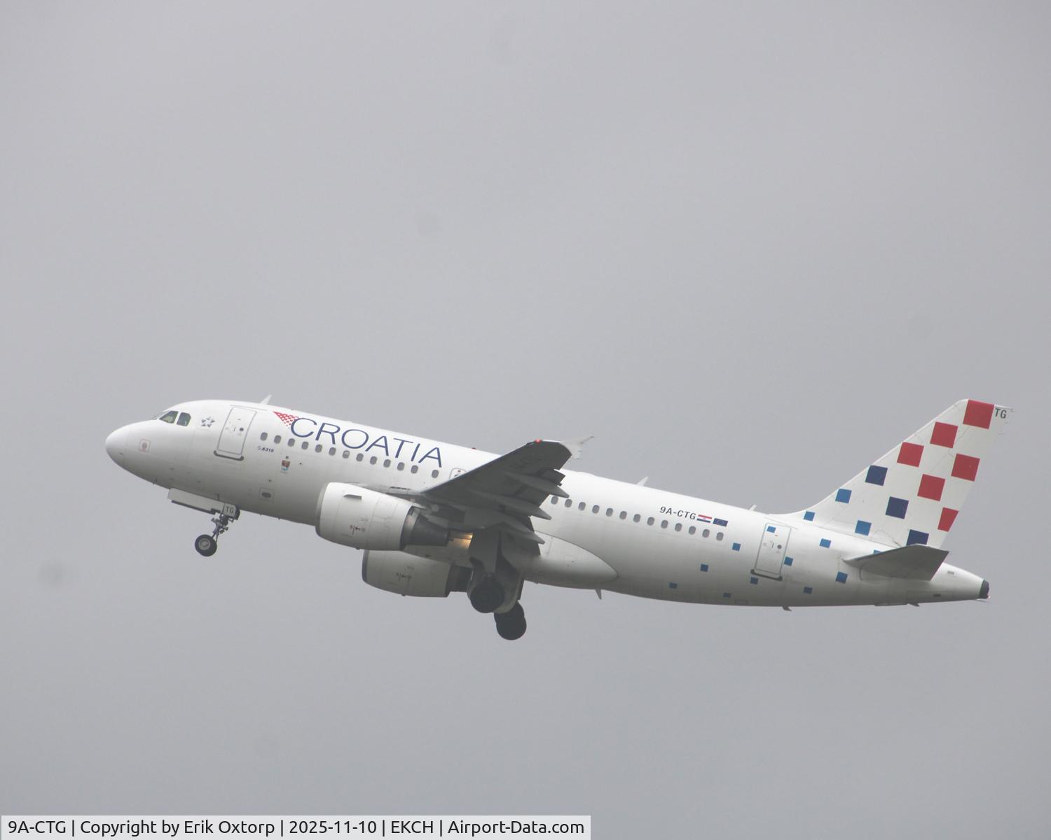 9A-CTG, 1998 Airbus A319-112 C/N 767, 9A-CTG taking off rw 22R