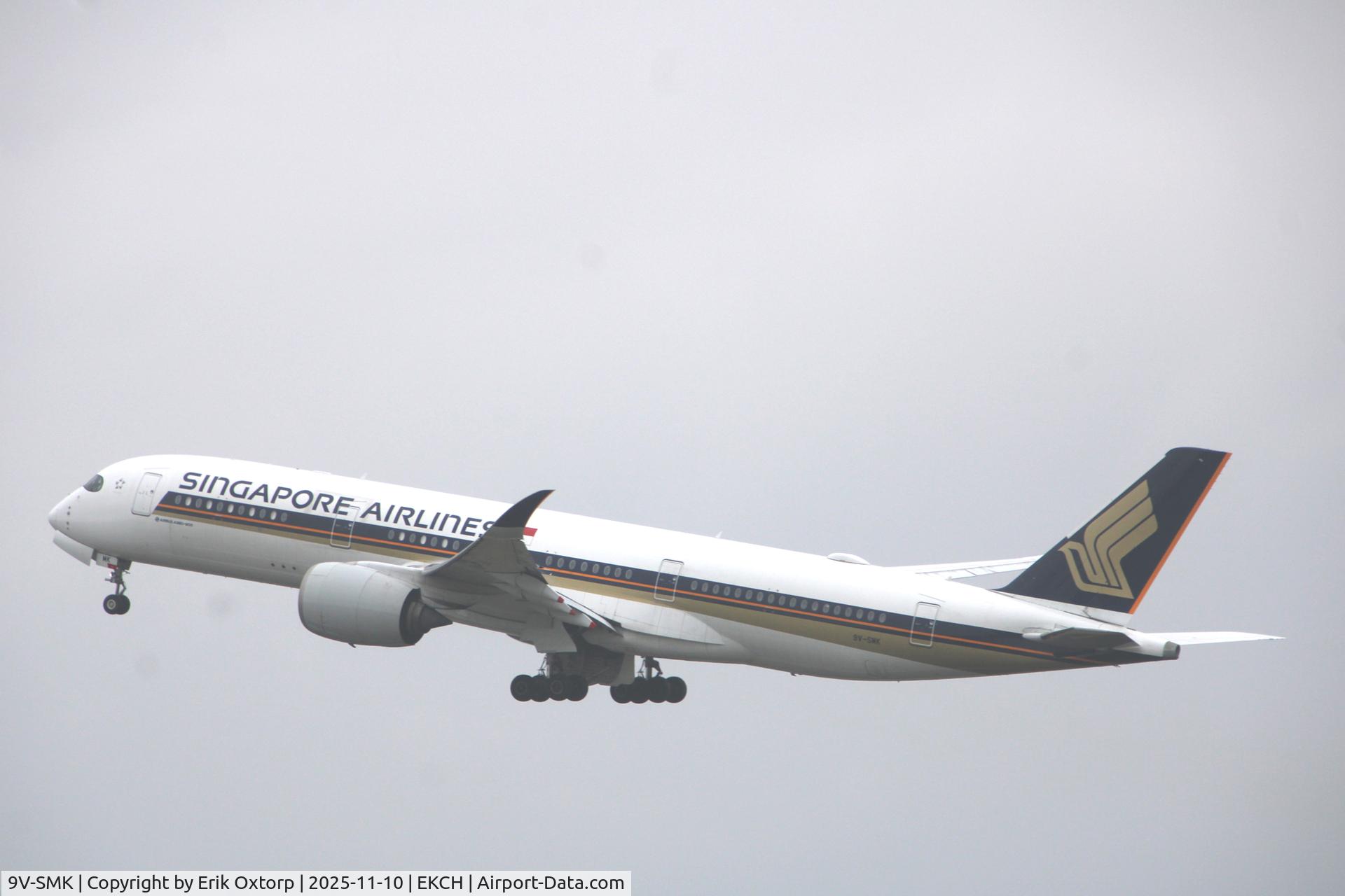 9V-SMK, 2016 Airbus A350-941 C/N 084, 9V-SMK taking off rw 22R