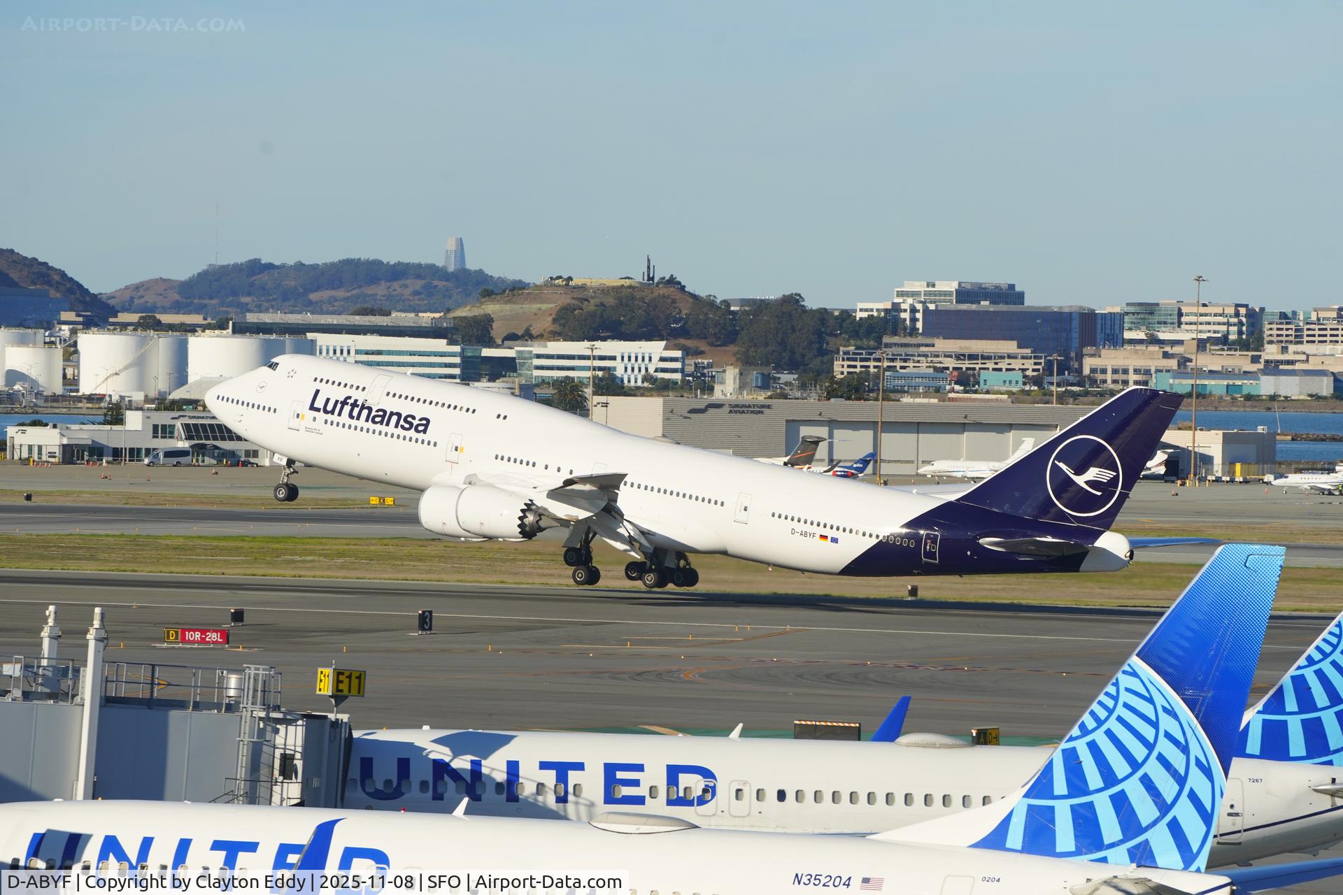 D-ABYF, 2012 Boeing 747-830 C/N 37830, Sky Terrace SFO 2025