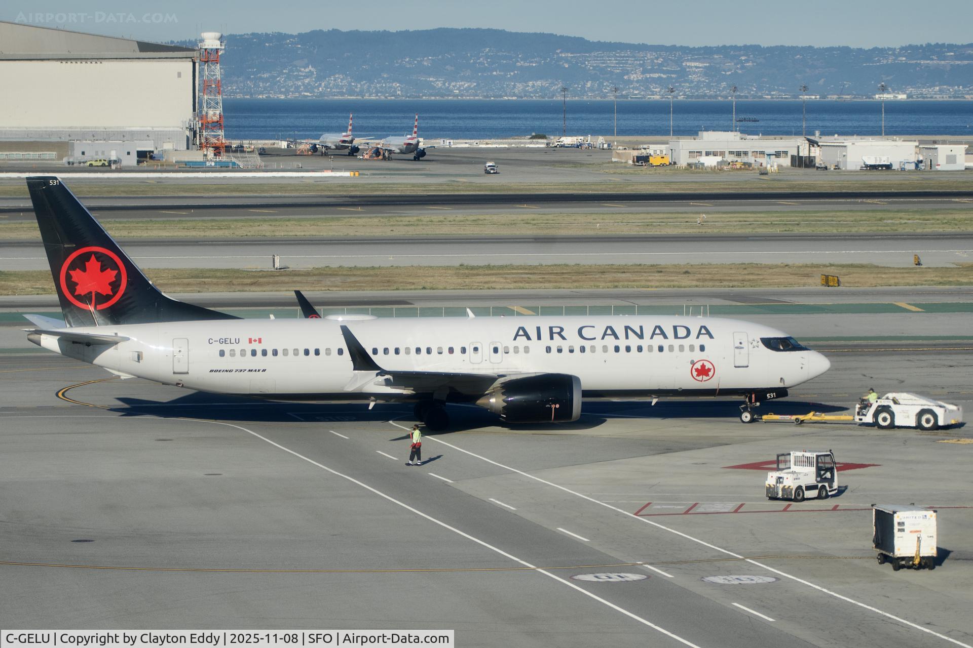 C-GELU, 2019 Boeing 737 MAX 8 C/N 61239, Sky Terrace SFO 2025