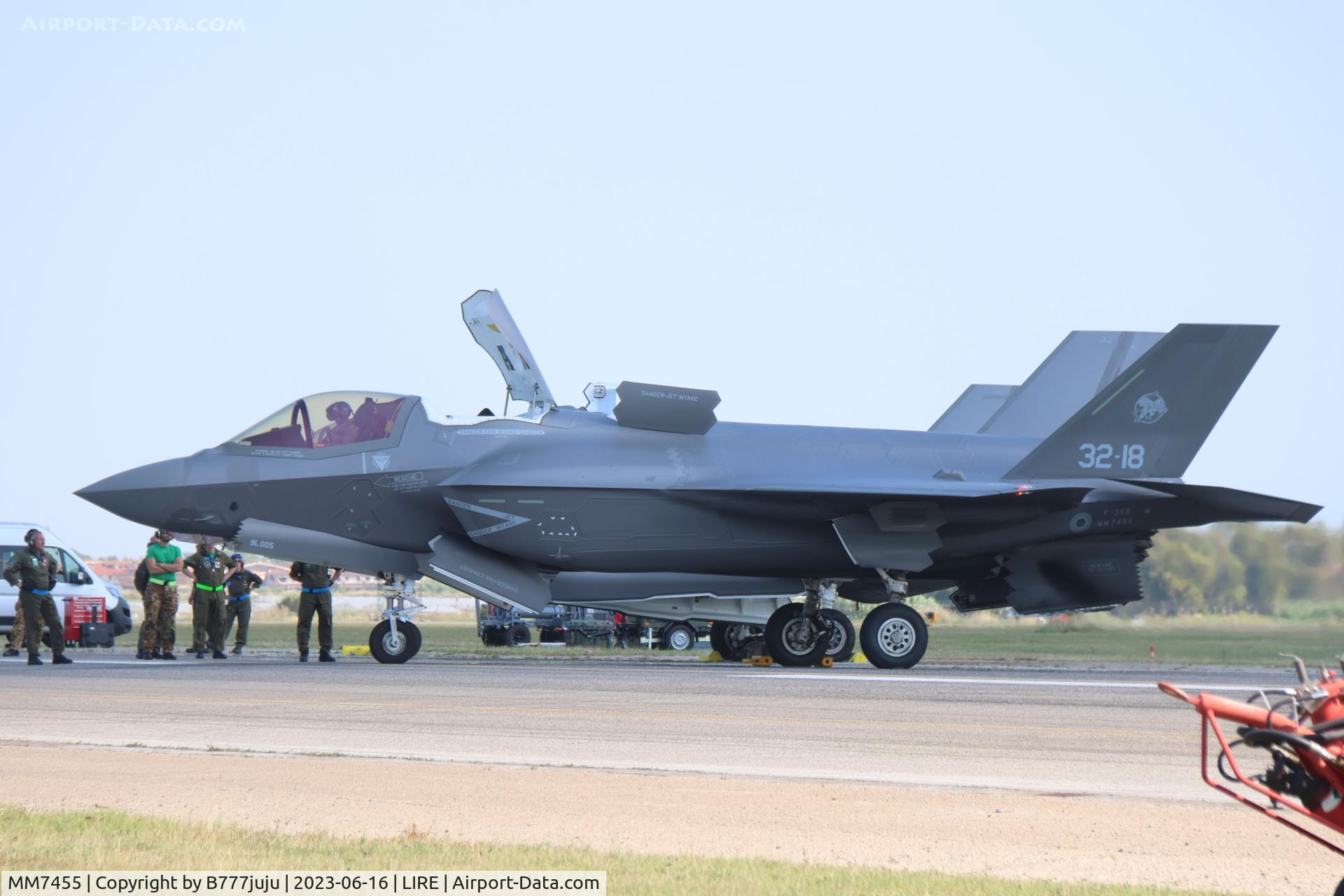 MM7455, Lockheed Martin F-35B Lightning II C/N BL-5, at LIRE