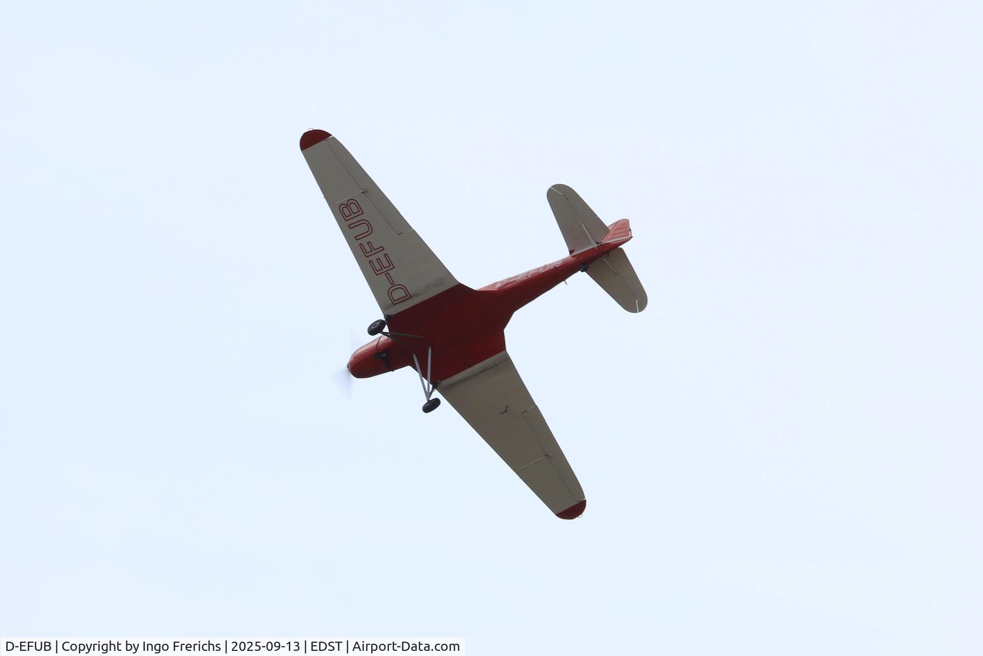 D-EFUB, 1940 Klemm Kl-35D C/N 1810, Klemm Kl 35D D-EFUB in flight at Hahnweide OTT 2025
