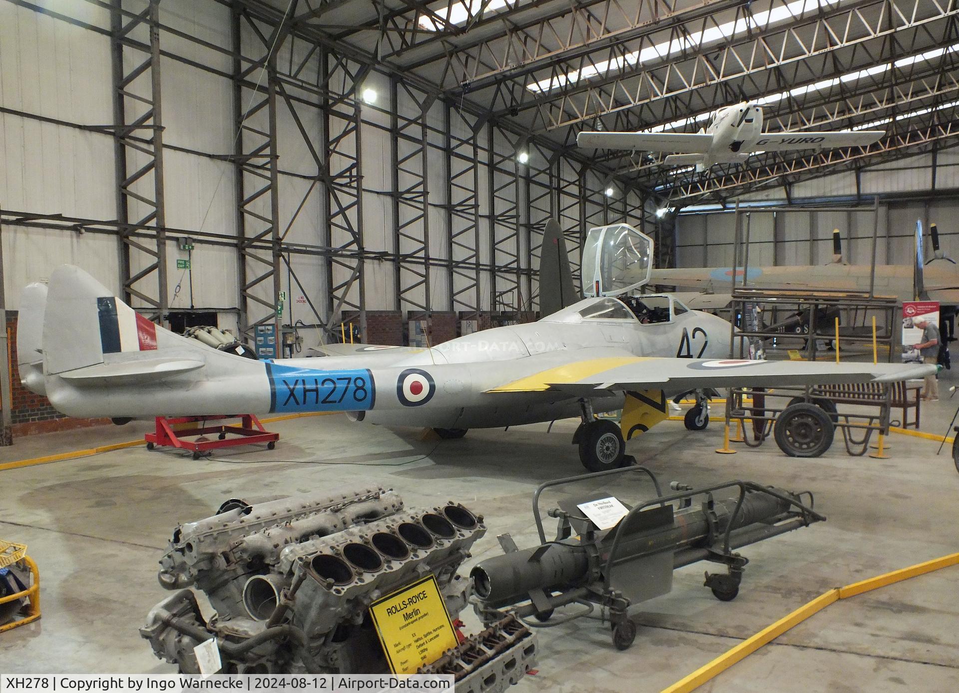 XH278, 1955 De Havilland DH-115 Vampire T.11 C/N 15607, De Havilland D.H.115 Vampire T11 at the Yorkshire Air Museum, Elvington