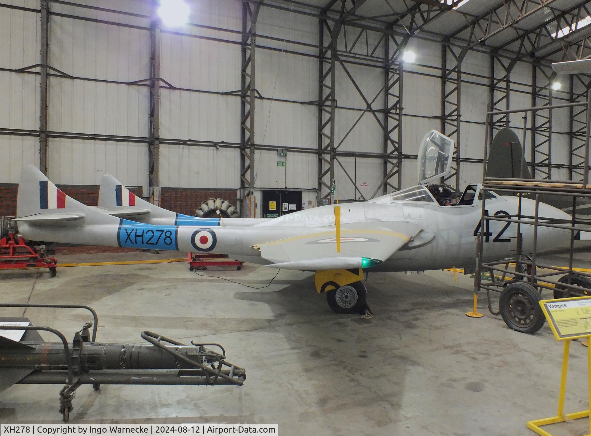 XH278, 1955 De Havilland DH-115 Vampire T.11 C/N 15607, De Havilland D.H.115 Vampire T11 at the Yorkshire Air Museum, Elvington