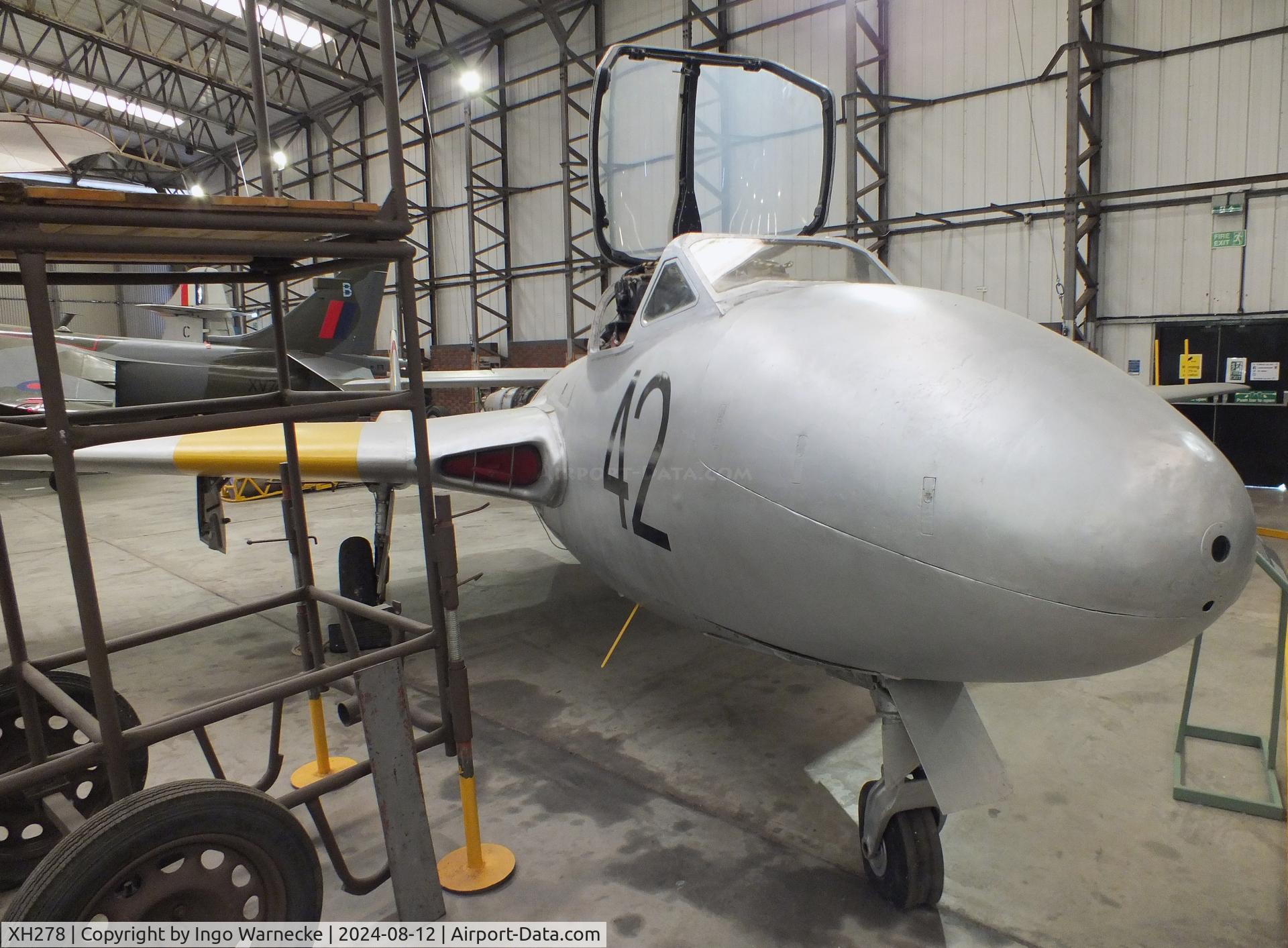 XH278, 1955 De Havilland DH-115 Vampire T.11 C/N 15607, De Havilland D.H.115 Vampire T11 at the Yorkshire Air Museum, Elvington