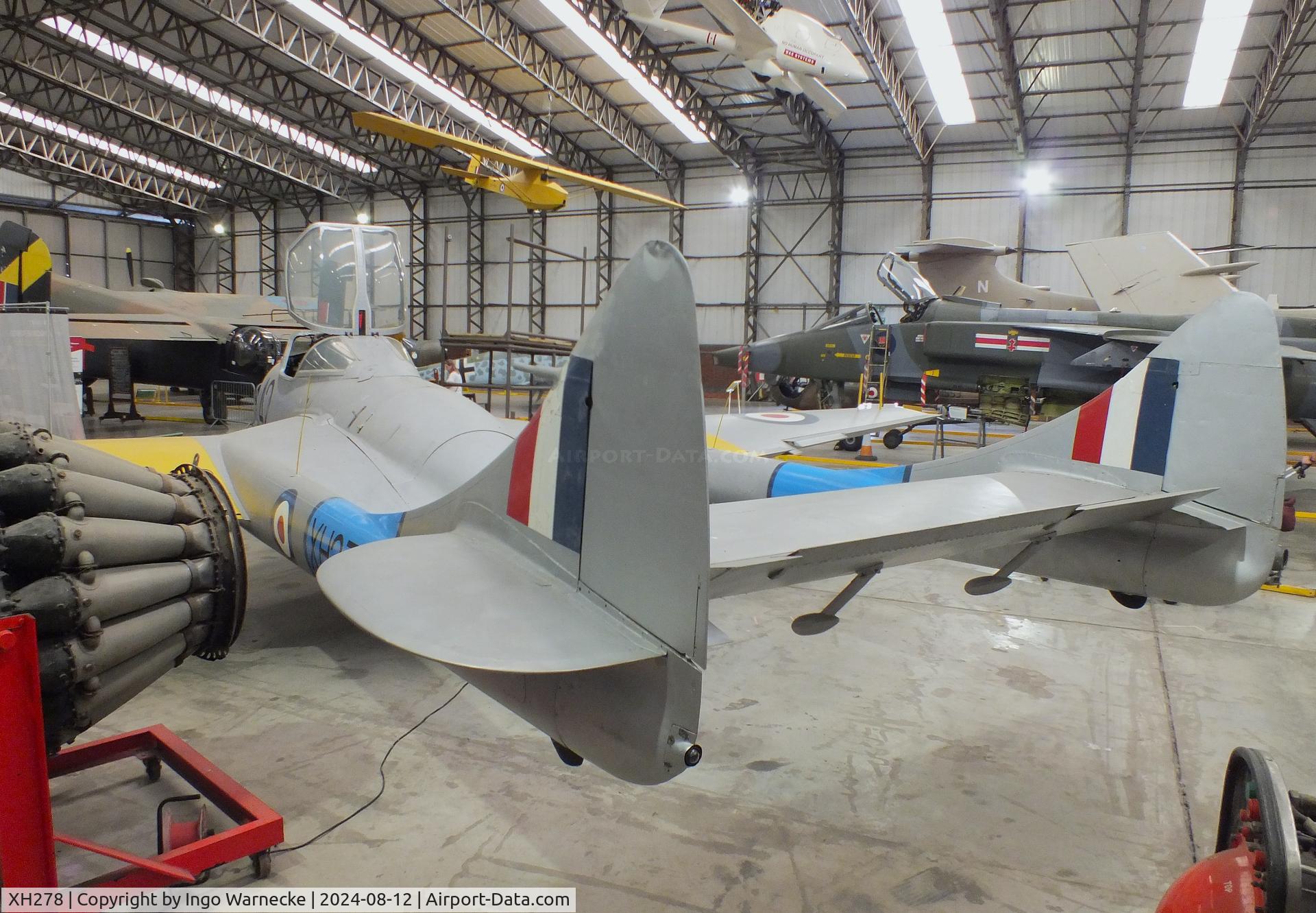 XH278, 1955 De Havilland DH-115 Vampire T.11 C/N 15607, De Havilland D.H.115 Vampire T11 at the Yorkshire Air Museum, Elvington