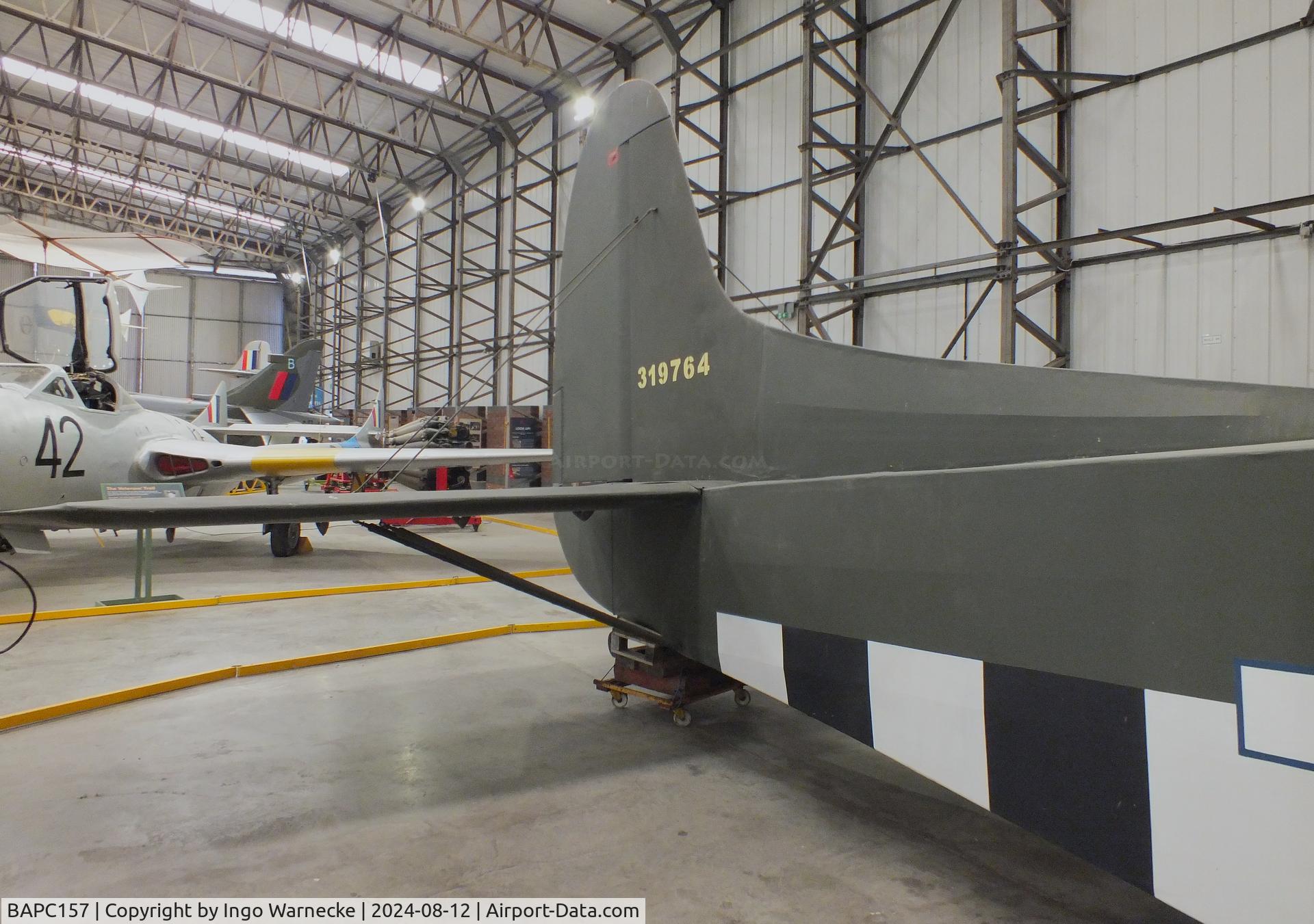 BAPC157, Waco CG-4A Hadrian Replica C/N BAPC.157, Waco CG-4A Hadrian composite replica (minus outer wings) at the Yorkshire Air Museum, Elvington