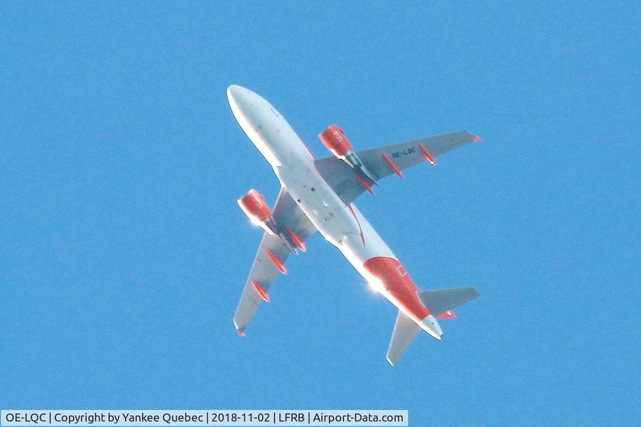 OE-LQC, 2009 Airbus A319-111 C/N 3788, Flight over Brest-Bretagne airport (LFRB-BES)