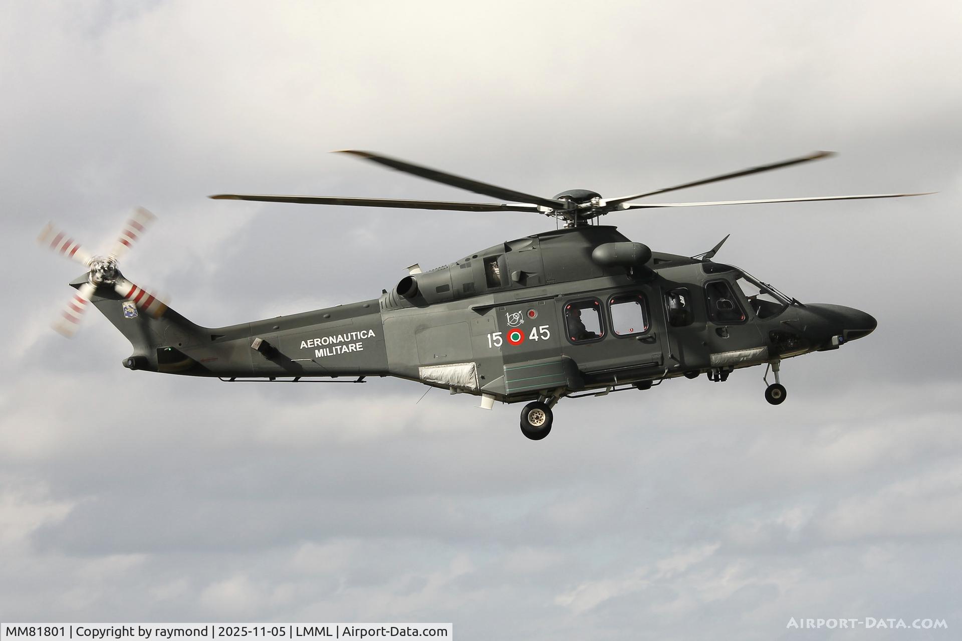 MM81801, 2013 AgustaWestland HH-139A C/N 31439, AgustaWestland HH-139A reg MM81801/15-45 of Italian Air Force landing on RW05 on arrival from Trapani Birgi