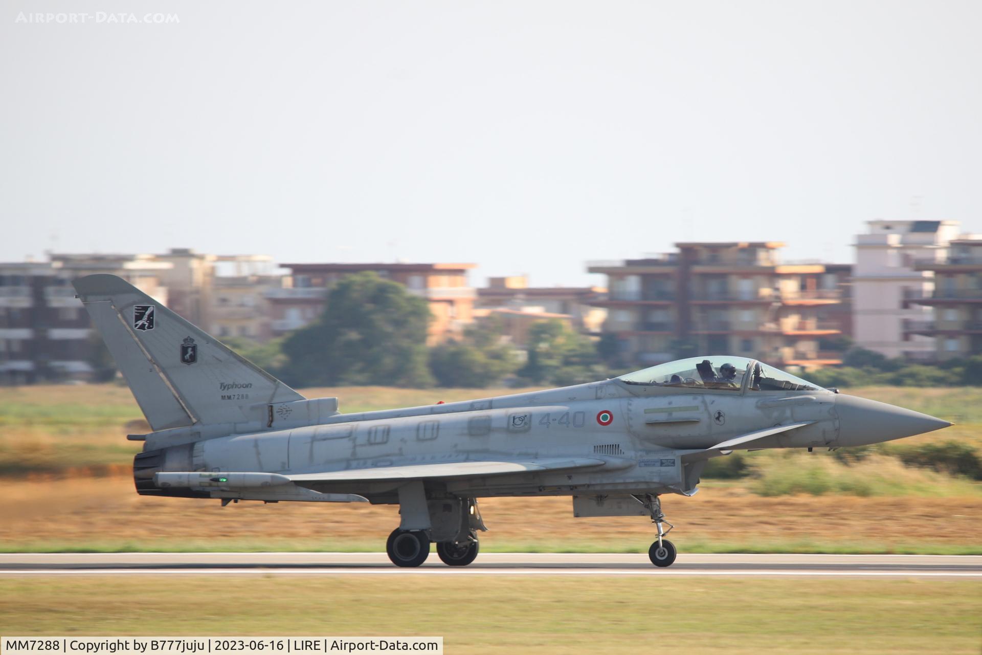 MM7288, Eurofighter EF-2000 Typhoon S C/N IS020, at LIRE