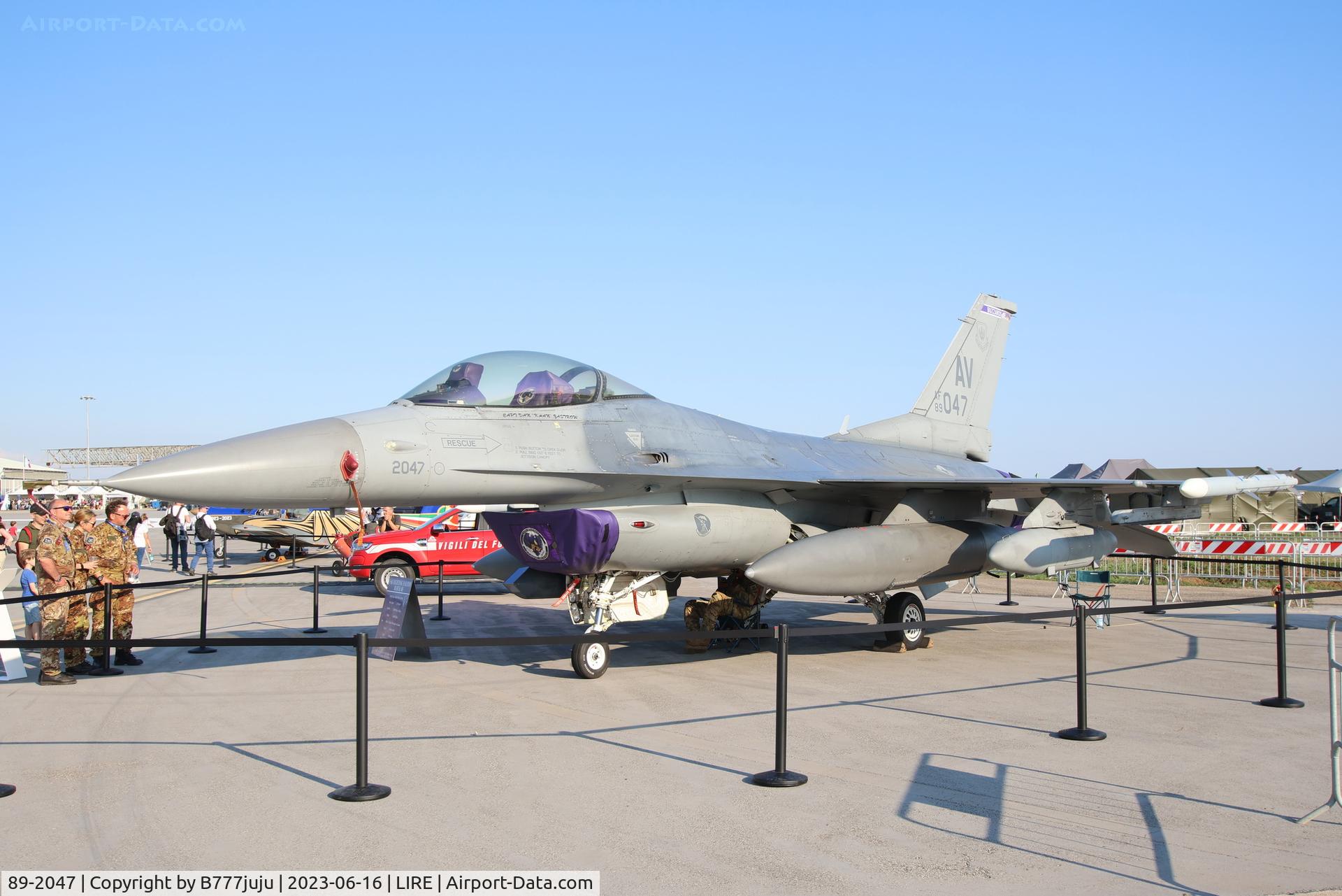 89-2047, 1989 General Dynamics F-16C Fighting Falcon C/N 1C-200, at LIRE