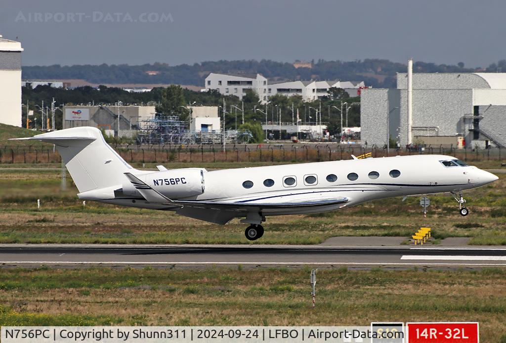 N756PC, 2023 Gulfstream GVI (G650ER) C/N 6557, Landing rwy 14R