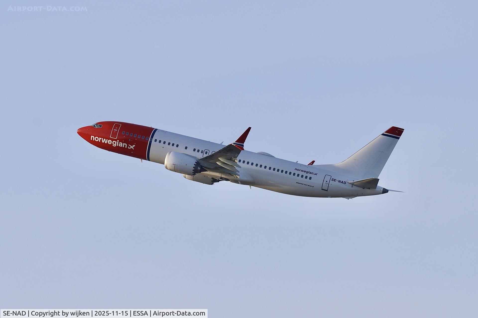 SE-NAD, 2025 Boeing B-737 -8 Max C/N 63977, Rwy 19R