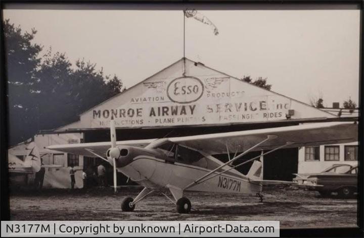 N3177M, 1947 Piper PA-12 Super Cruiser C/N 12-1894, Monroe, CT Airport circa 1962