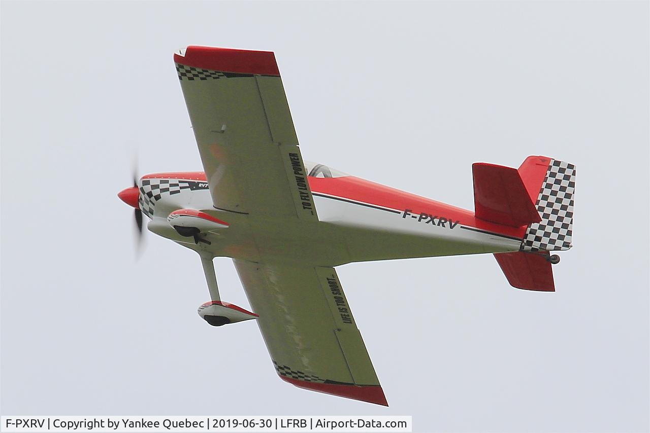 F-PXRV, 2017 Vans RV-7 C/N 74130, Take off rwy 25L, Brest-Bretagne airport (LFRB-BES)