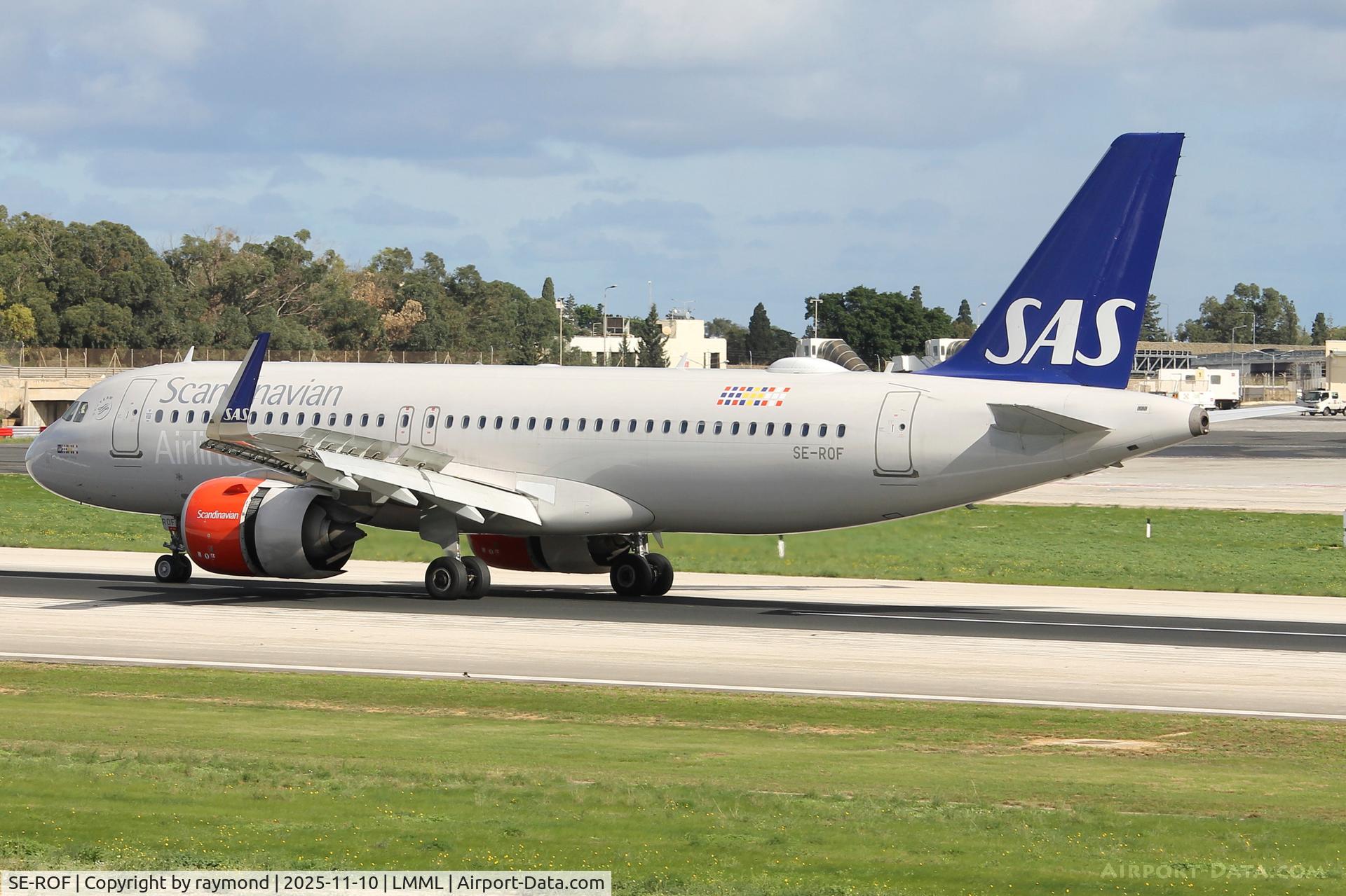SE-ROF, 2019 Airbus A320-251N C/N 9032, Airbus A320-251N reg SE-ROF of SAS just landed in Malta RW31.
