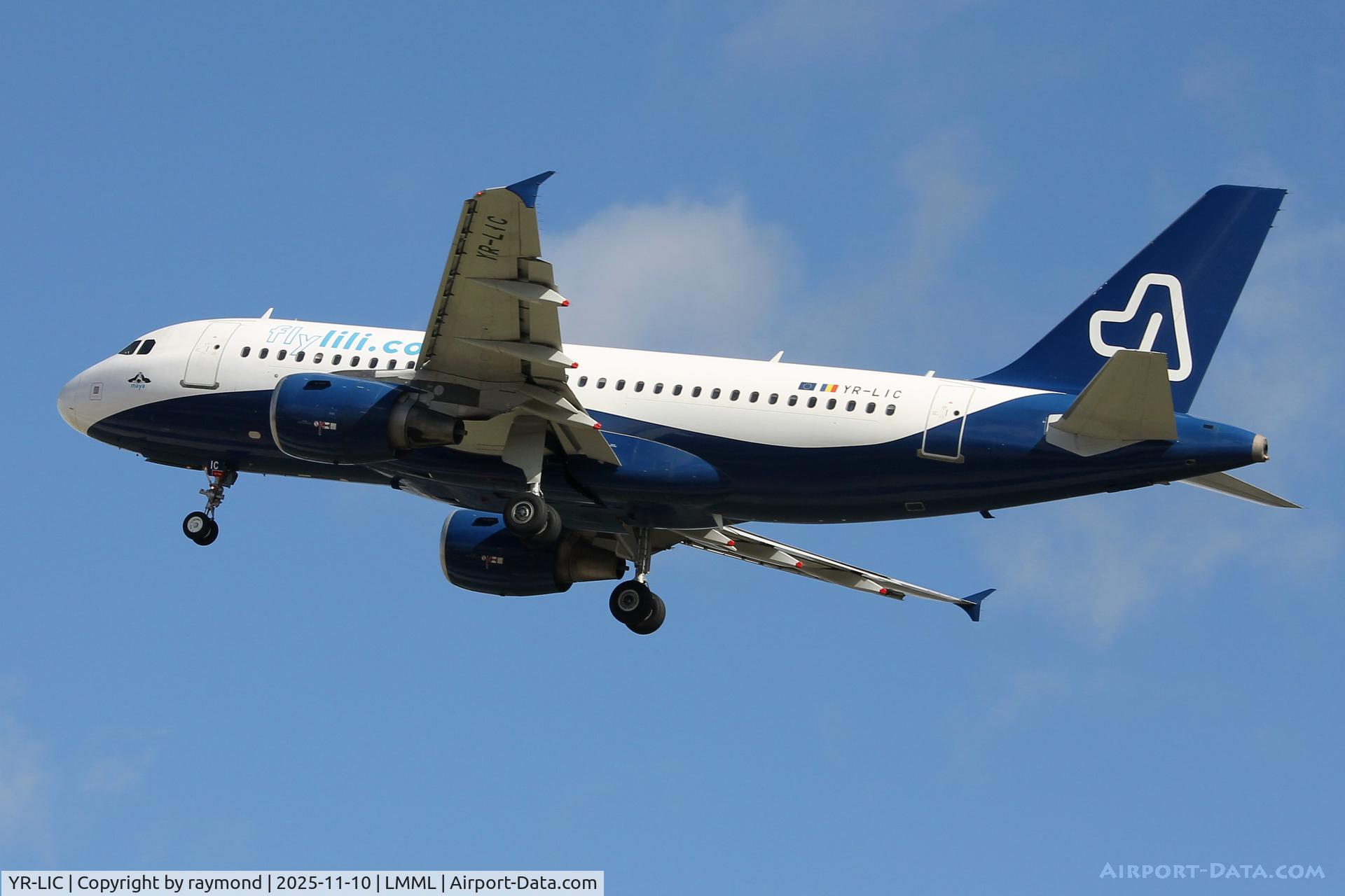 YR-LIC, Airbus 319-112 C/N 3689, Airbus A319-112 reg YR-LIC of FlyLili departing RW31 at Malta on it's desination Tel Aviv.