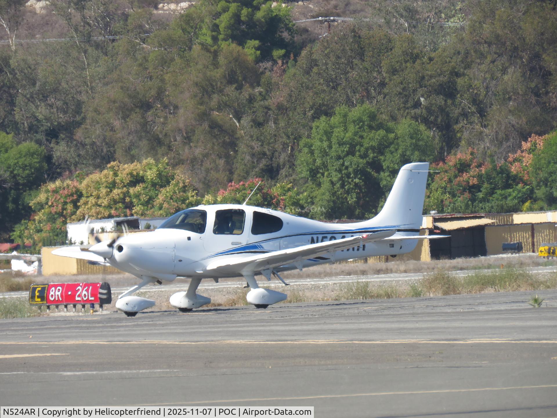 N524AR, 2021 Cirrus SR20 G6 C/N 2757, Holding short at taxiway Echo