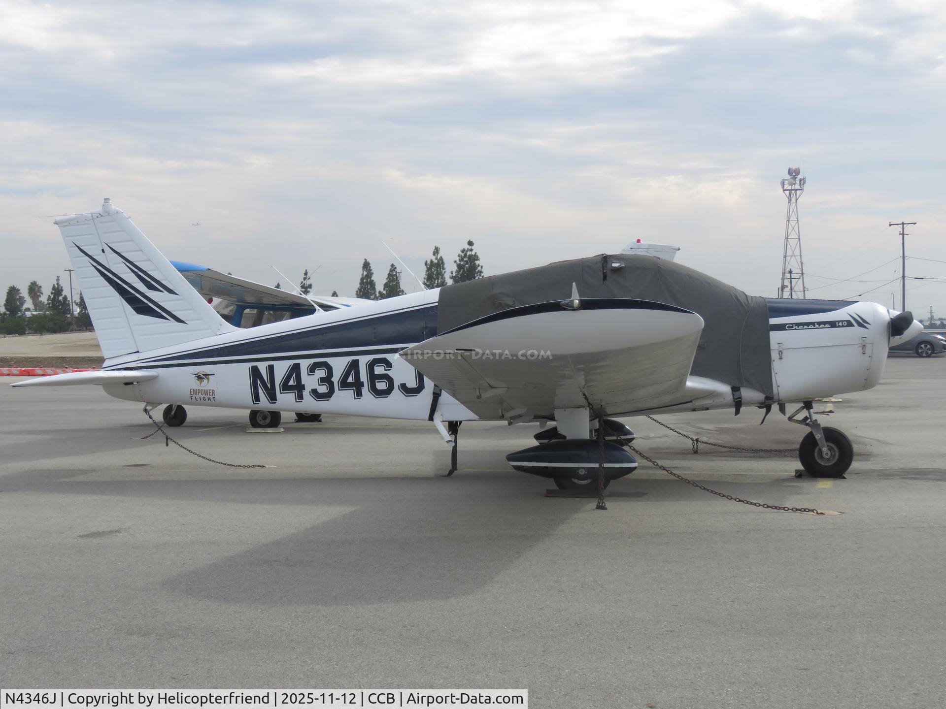 N4346J, 1967 Piper PA-28-140 Cherokee Cruiser C/N 28-22723, Parked in transit parking