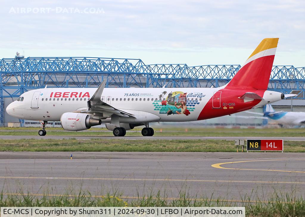 EC-MCS, 2014 Airbus A320-214 C/N 6244, Ready for departure rwy 14L with 