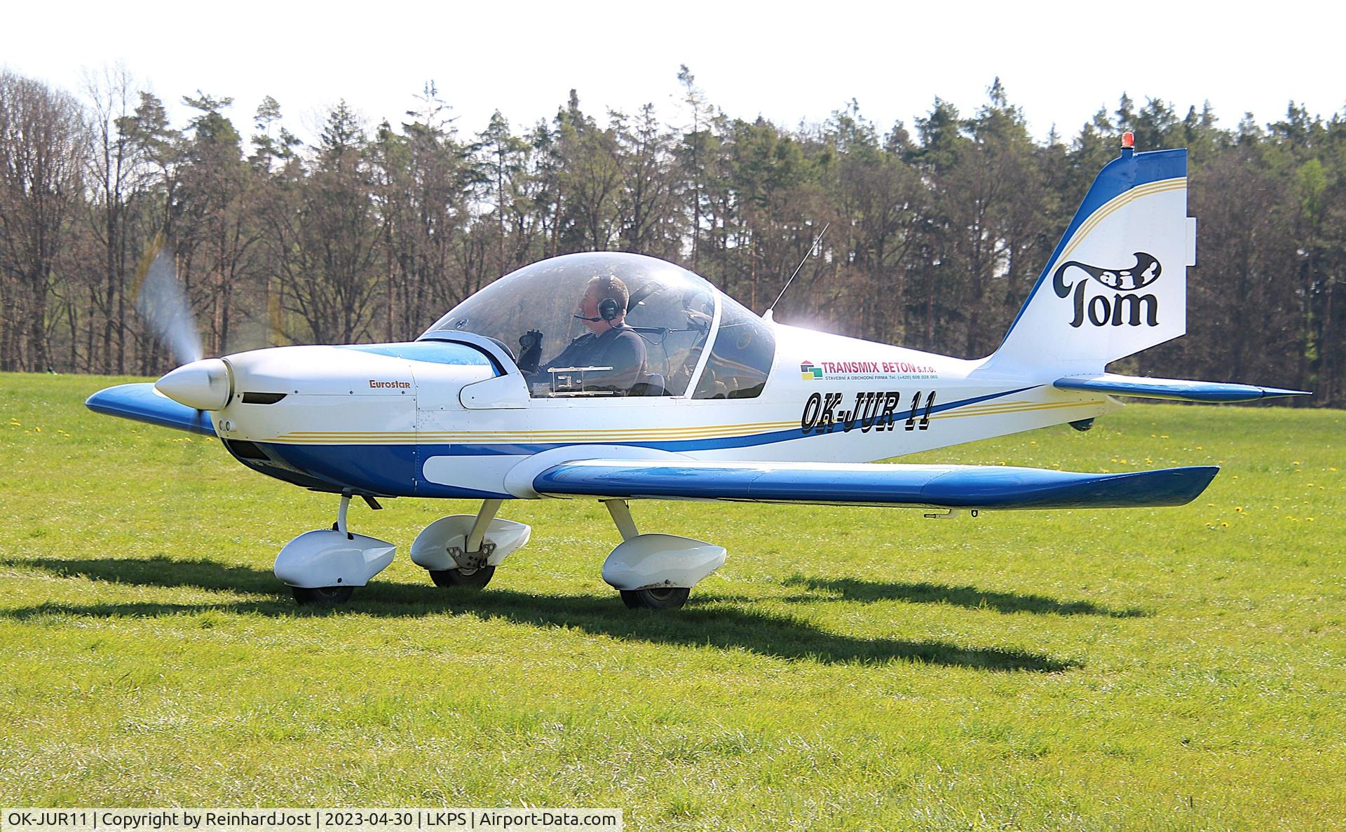 OK-JUR11, 2004 Evektor EV-97 Eurostar C/N 2111, OK-JUR11 visiting Plasy Airshow 2023