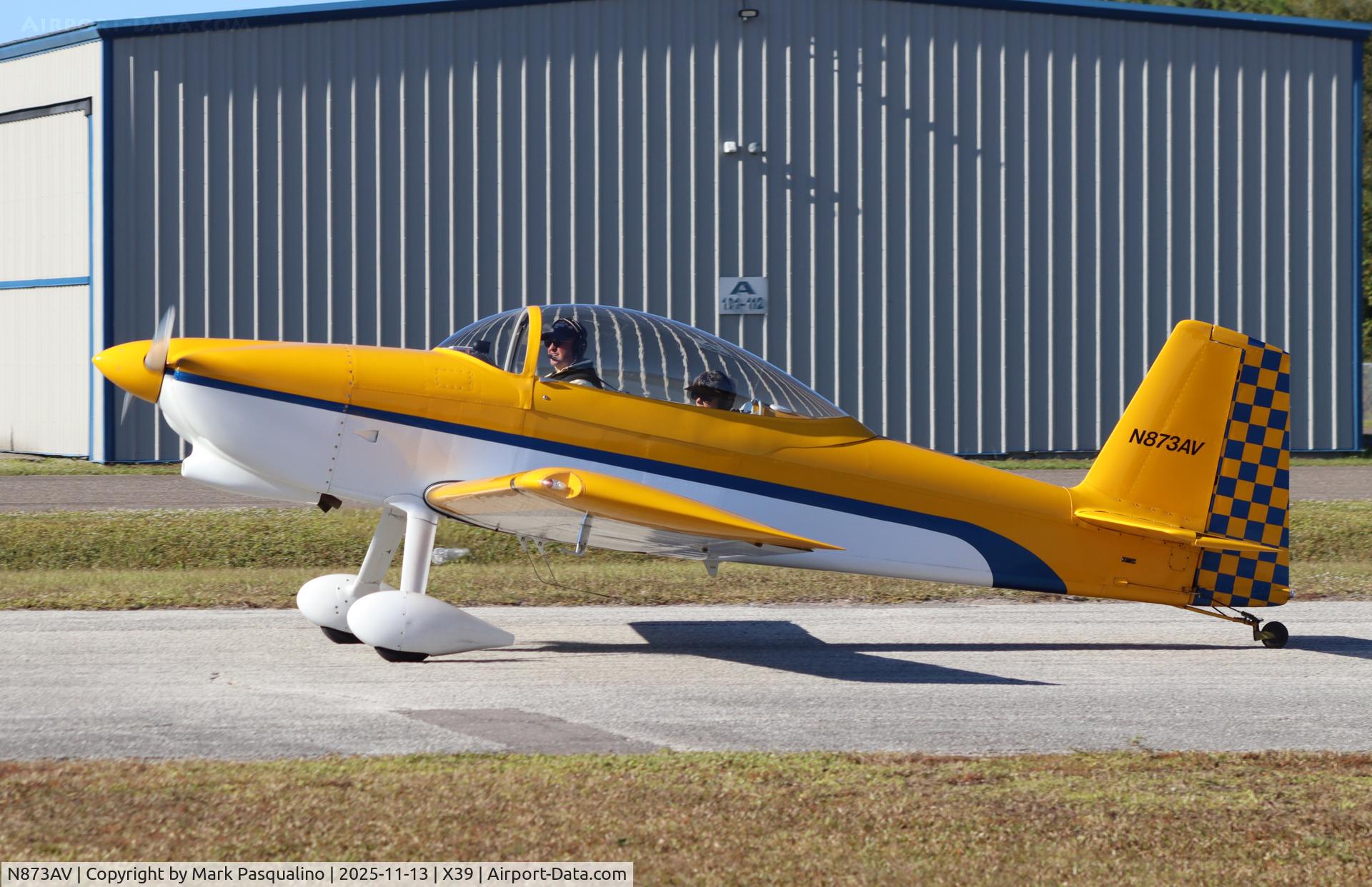 N873AV, 2007 Van's RV-8 C/N 81491, Vans RV-8