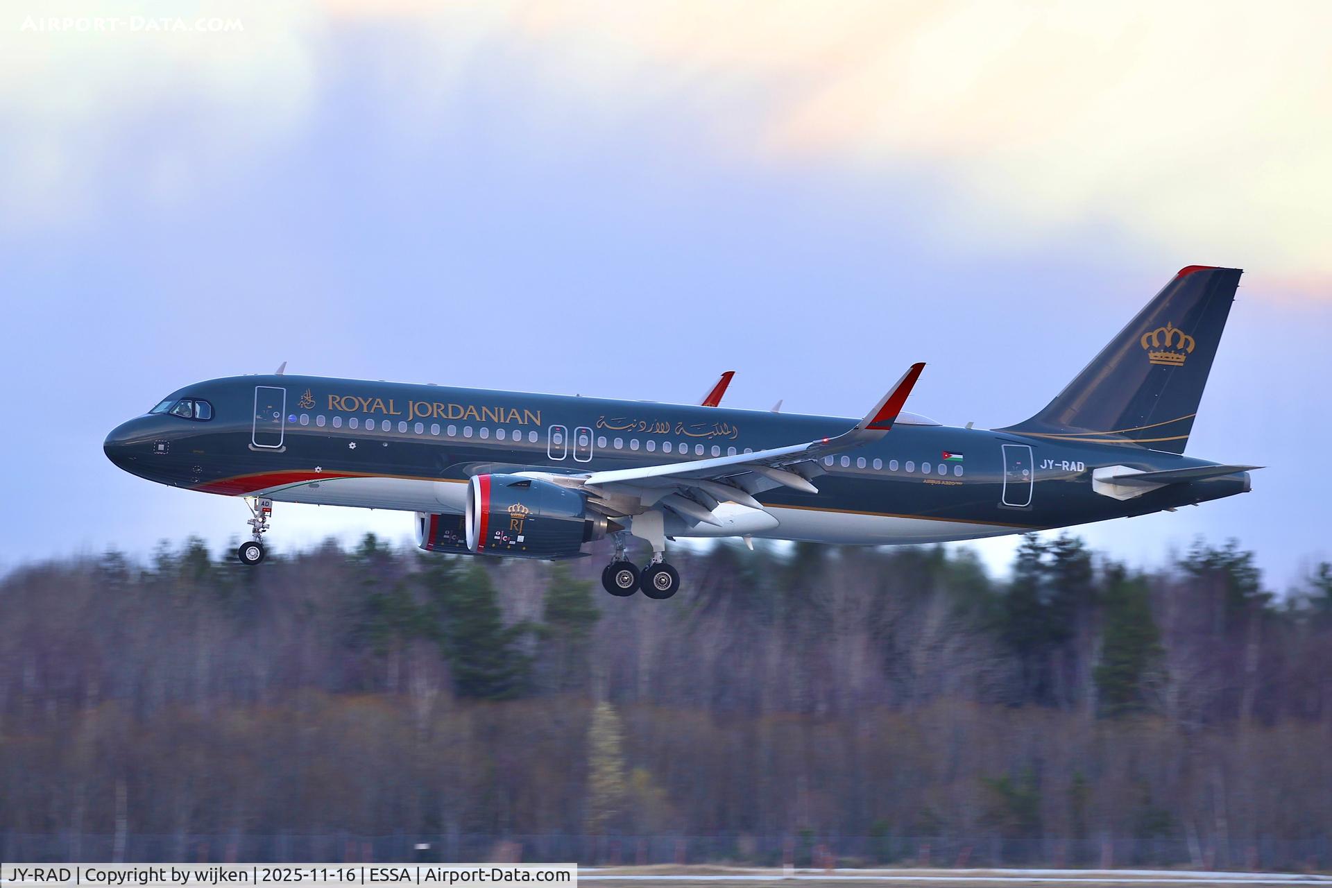 JY-RAD, 2025 Airbus A320-271N C/N 12304, Rwy 26