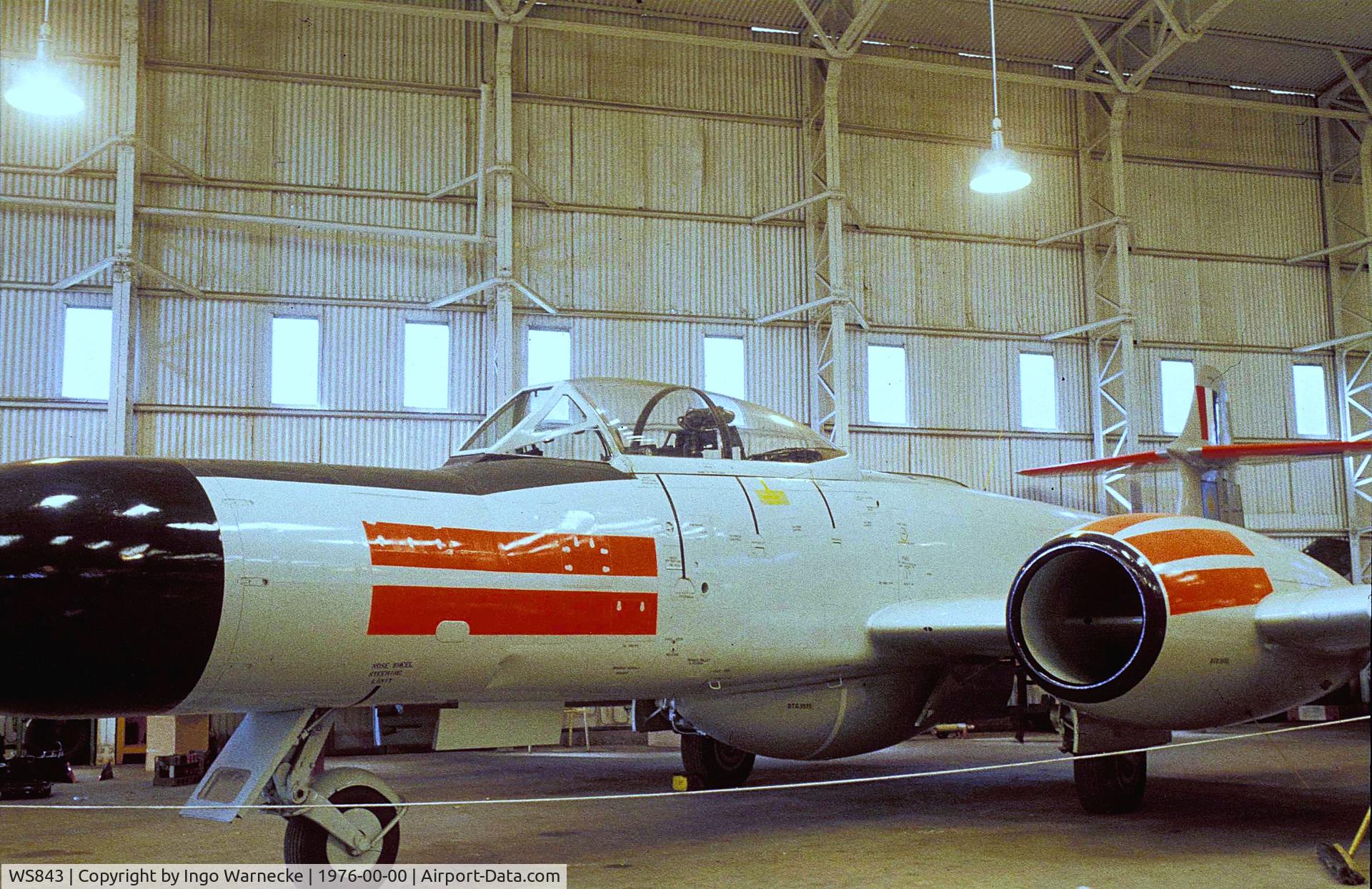 WS843, Gloster Meteor NF(T).14 C/N Not found WS843, Gloster (Armstrong Whitworth) Meteor NF(T)14 at the RAF St. Athan Historic Aircraft Collection