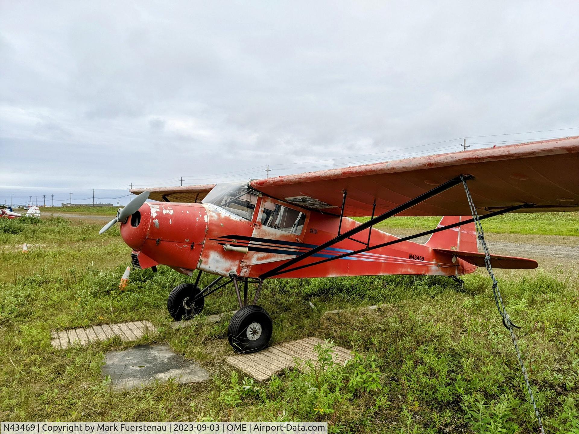 N43469, 1949 Taylorcraft BC12-D C/N 7128, Taken at Nome, Alaska's City Field