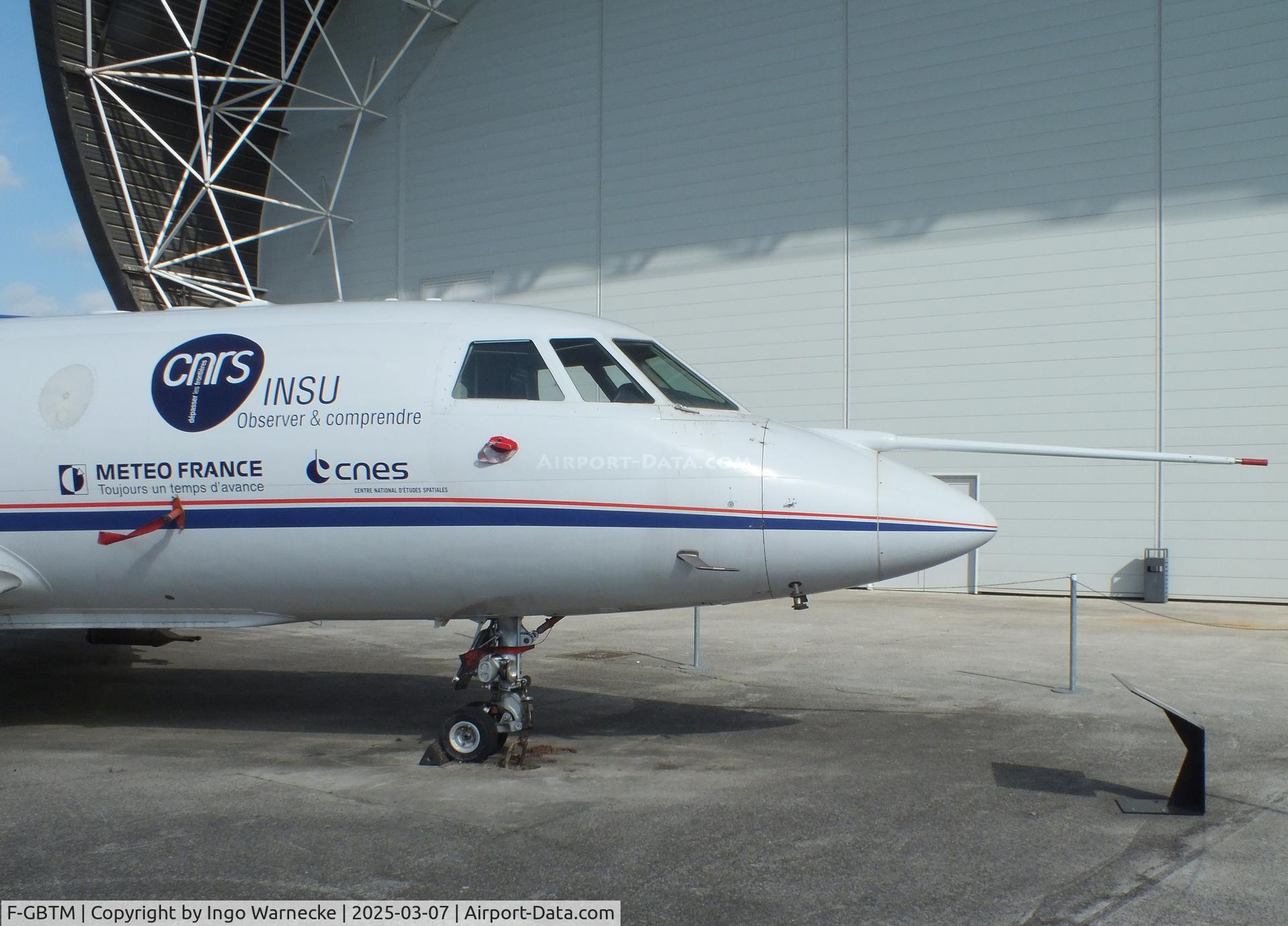 F-GBTM, 1980 Dassault Falcon 20GF C/N 397, Dassault Falcon 20GF meteorological research aircraft at the Aeroscopia, Blagnac (Toulouse)