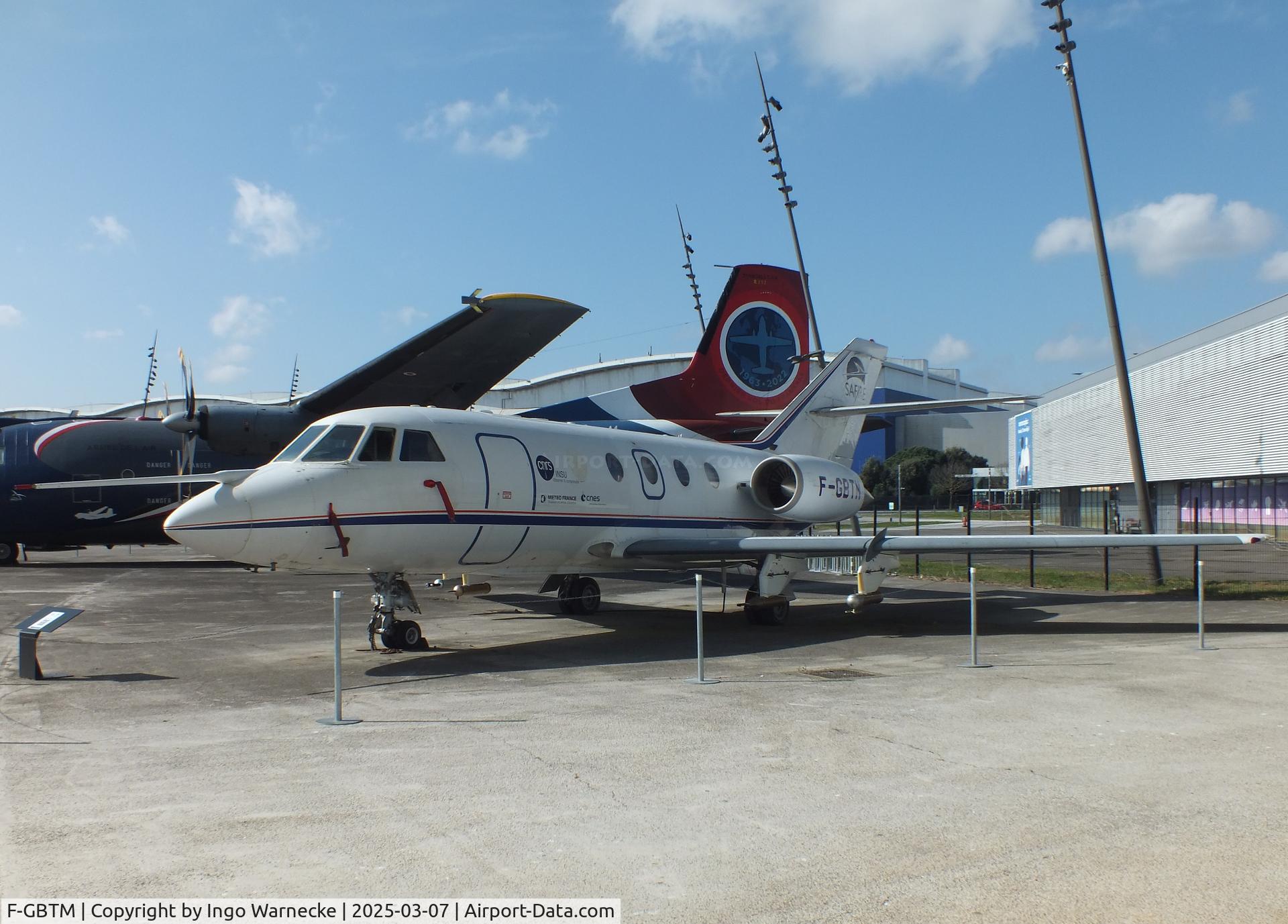 F-GBTM, 1980 Dassault Falcon 20GF C/N 397, Dassault Falcon 20GF meteorological research aircraft at the Aeroscopia, Blagnac (Toulouse)