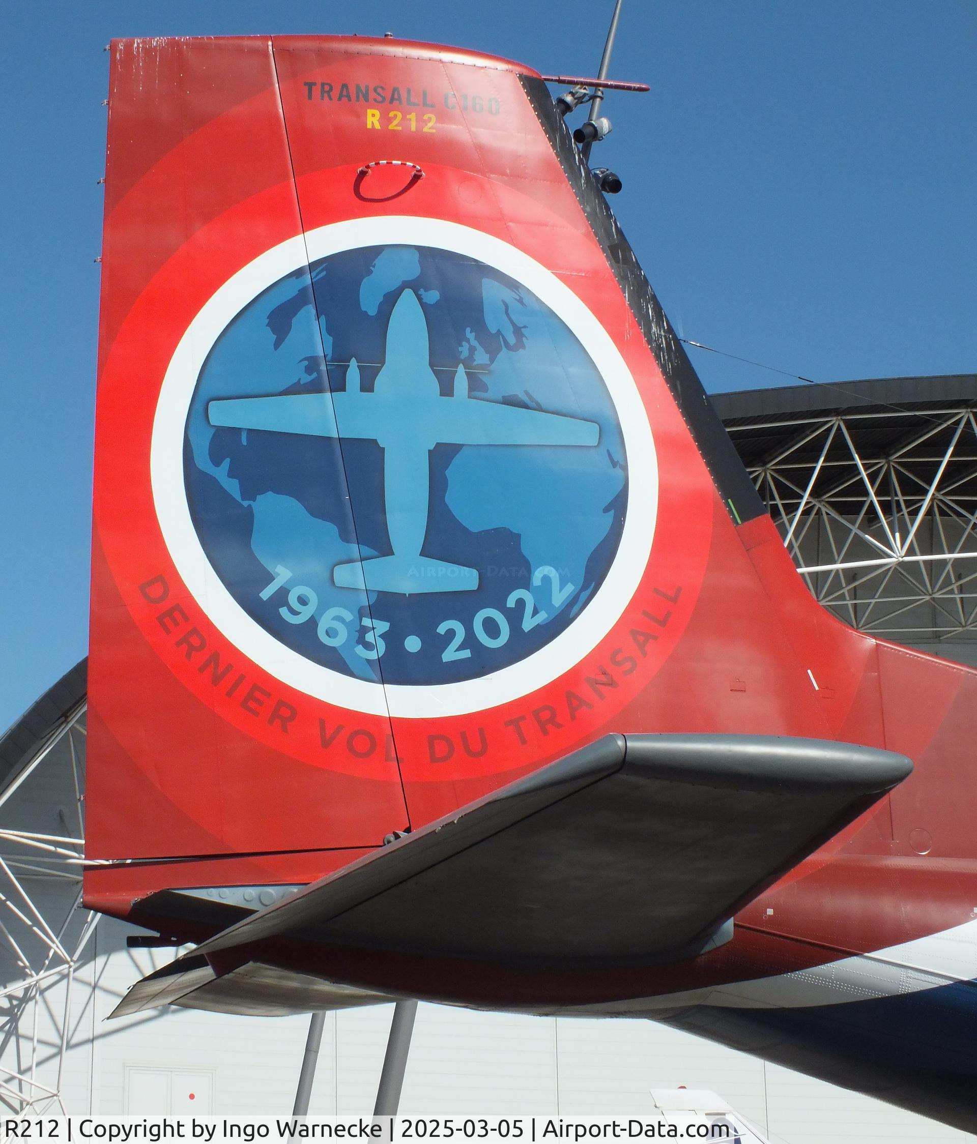 R212, Transall C-160R C/N 215, Transall C-160R in 'last flight in French Air Force 2022' special colours at the Aeroscopia, Blagnac (Toulouse)
