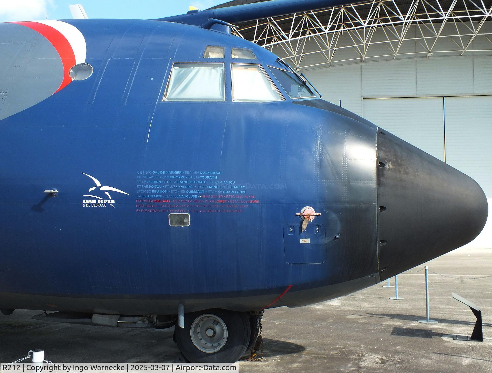 R212, Transall C-160R C/N 215, Transall C-160R in 'last flight in French Air Force 2022' special colours at the Aeroscopia, Blagnac (Toulouse)