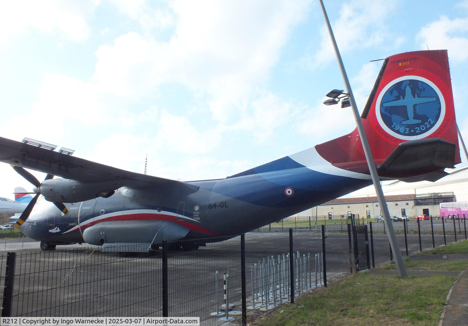 R212, Transall C-160R C/N 215, Transall C-160R in 'last flight in French Air Force 2022' special colours at the Aeroscopia, Blagnac (Toulouse)