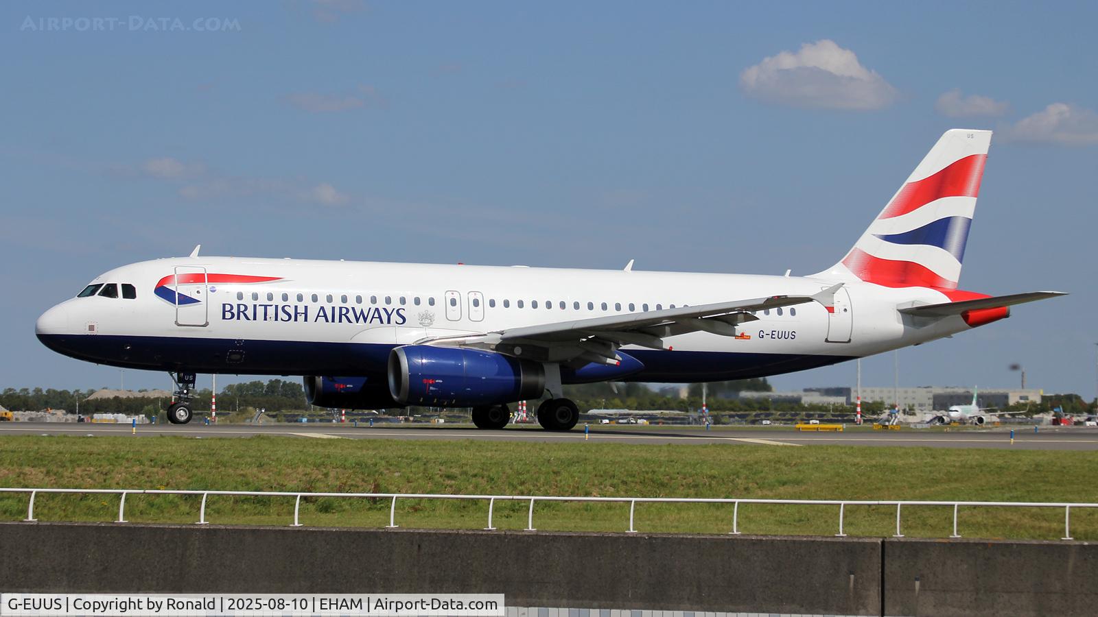 G-EUUS, 2007 Airbus A320-232 C/N 3301, at spl